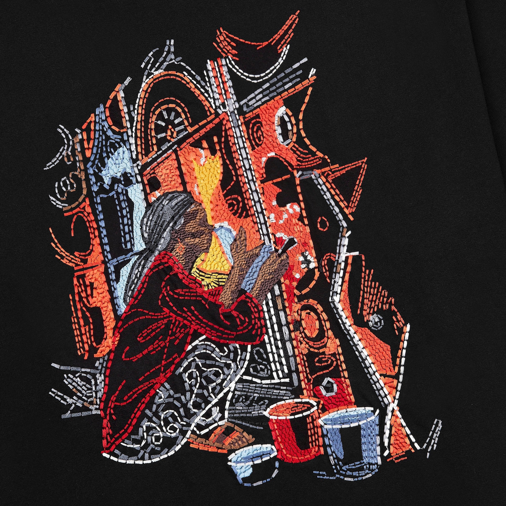 "mosaic" T Shirt black 01 - Image 6
