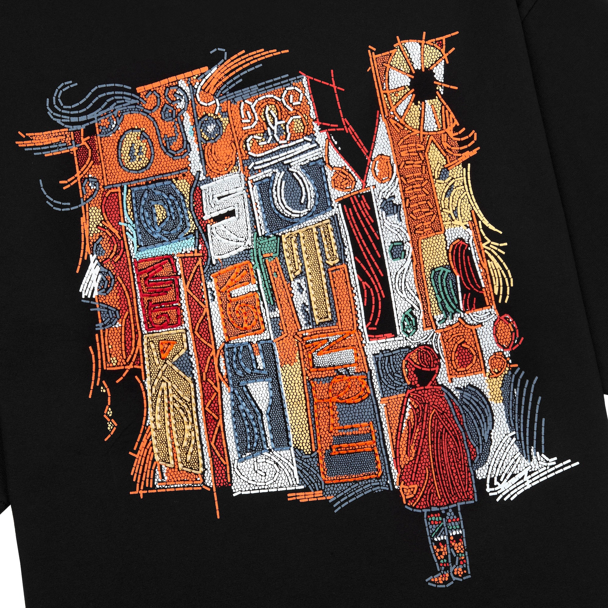 "mosaic" T Shirt black 02 - Image 3