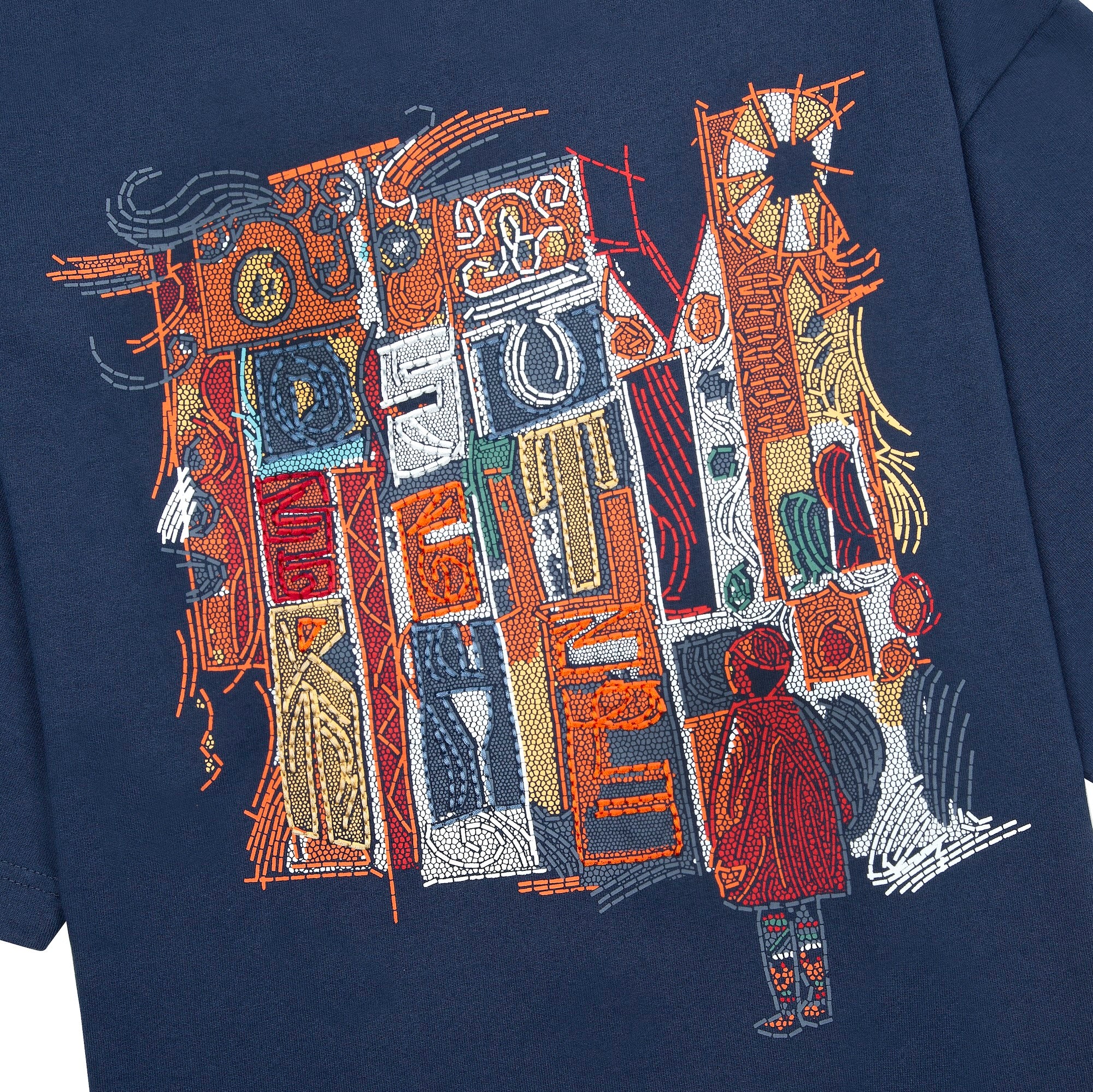 "mosaic" T Shirt navy - Image 3