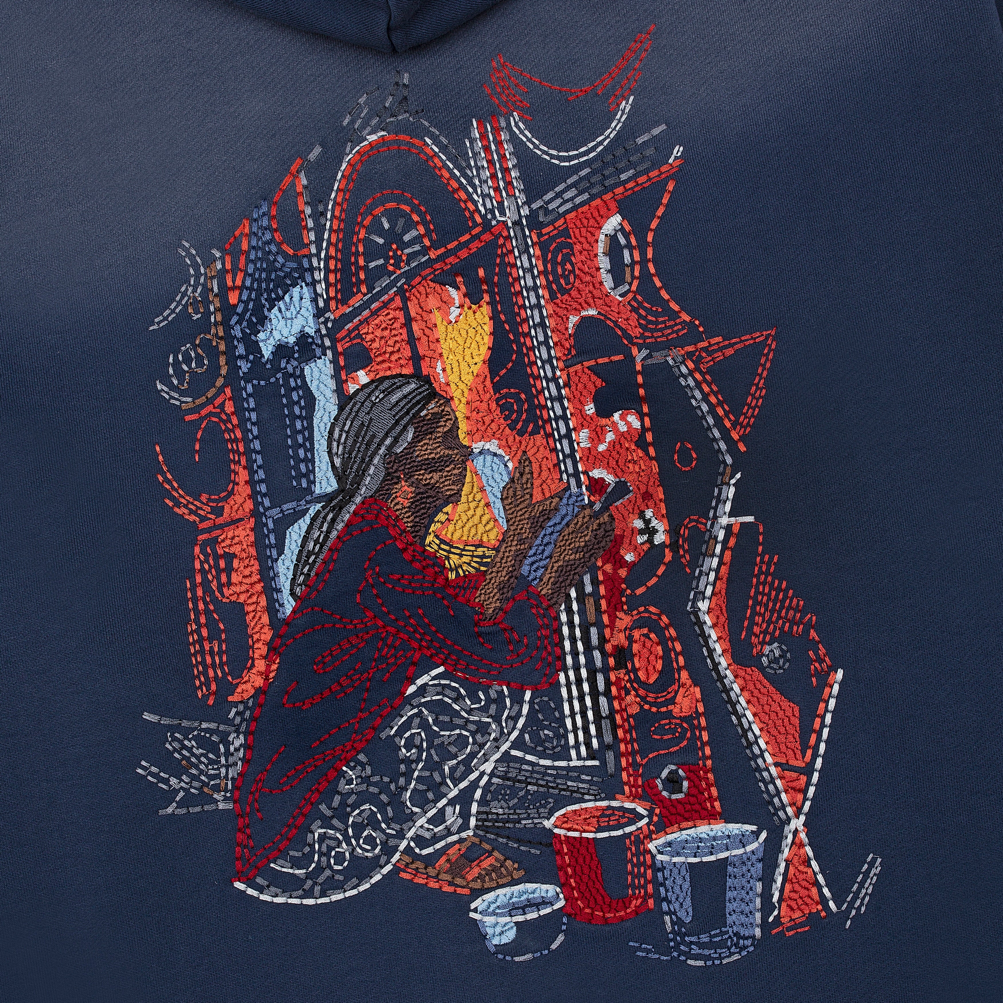 "mosaic" Zip Up Navy - Image 3