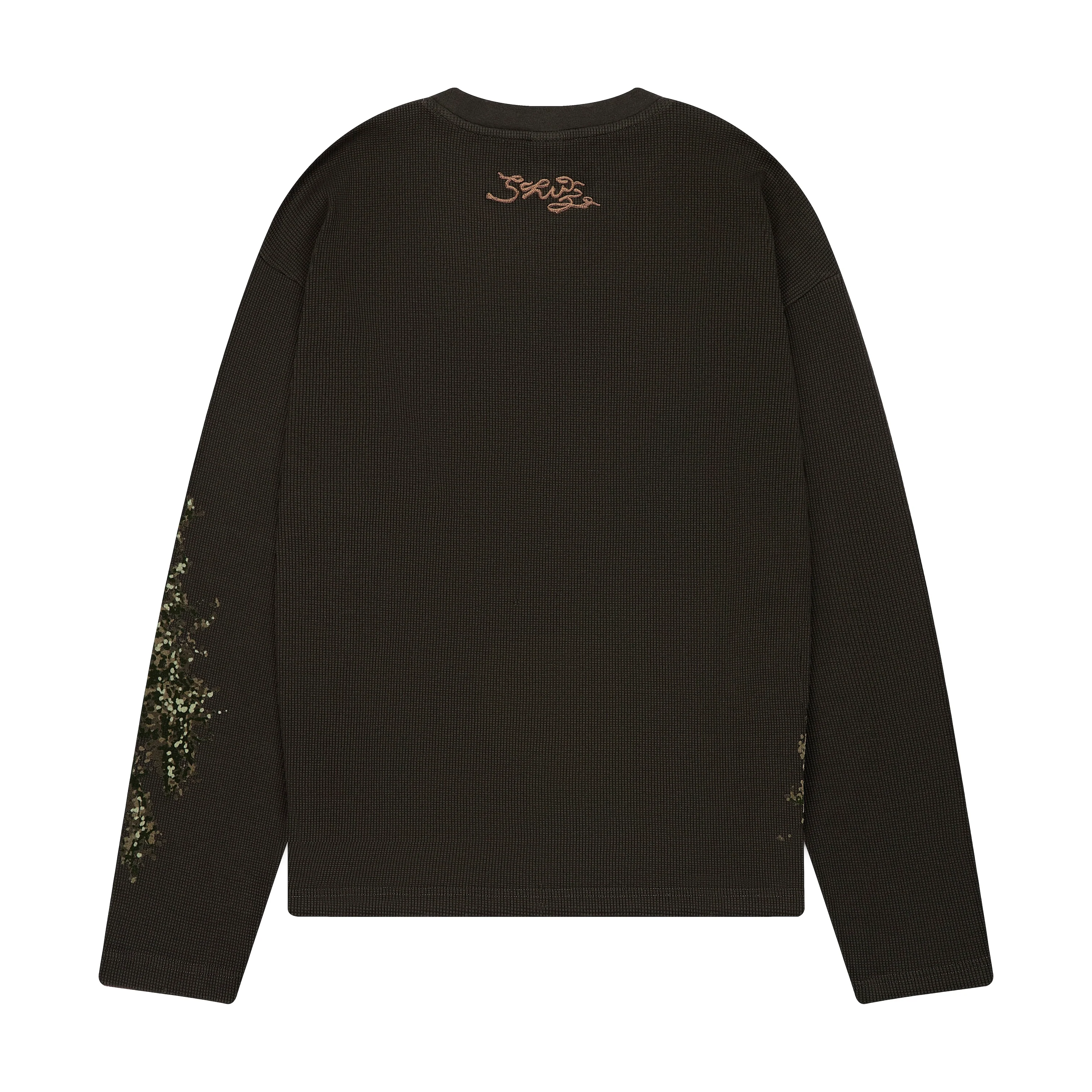 "NYC to RIO" waffle Longsleeve dark forest green - Image 2