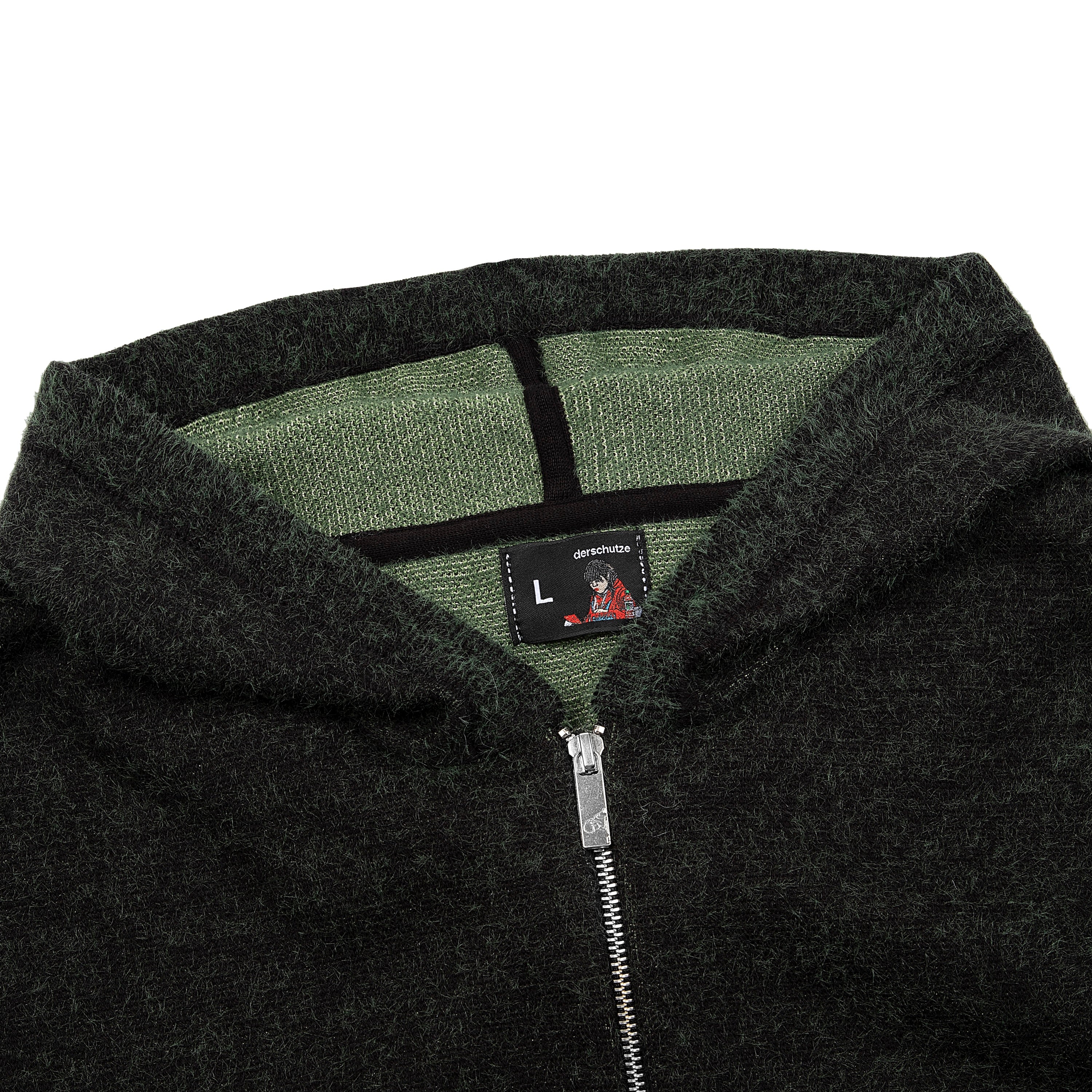 "NYC to RIO" Zip Up knit black-green - Image 4