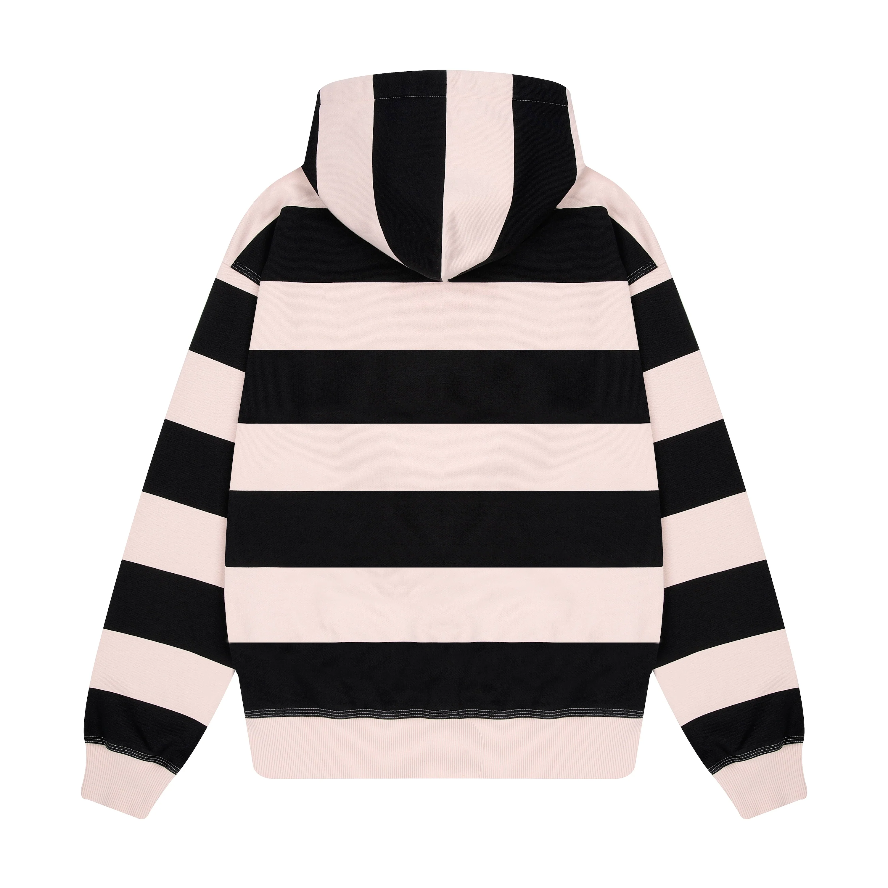 "on air" pink-purple striped Hoodie - Image 2