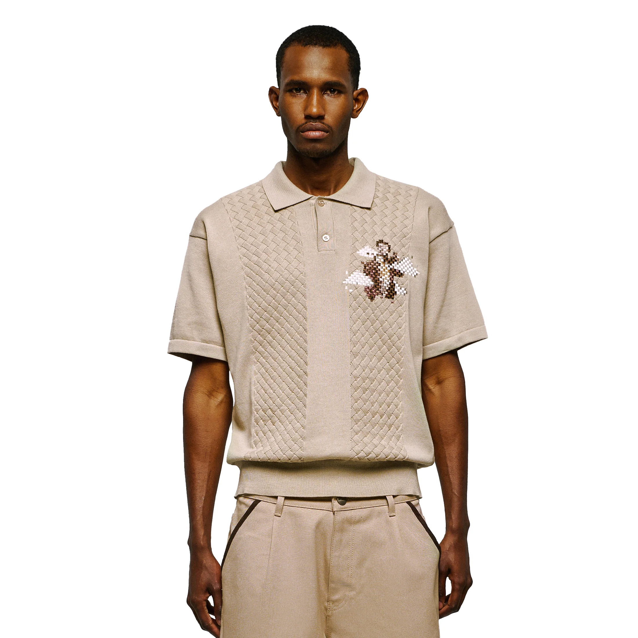 "on air" Polo knit beige - Image 6