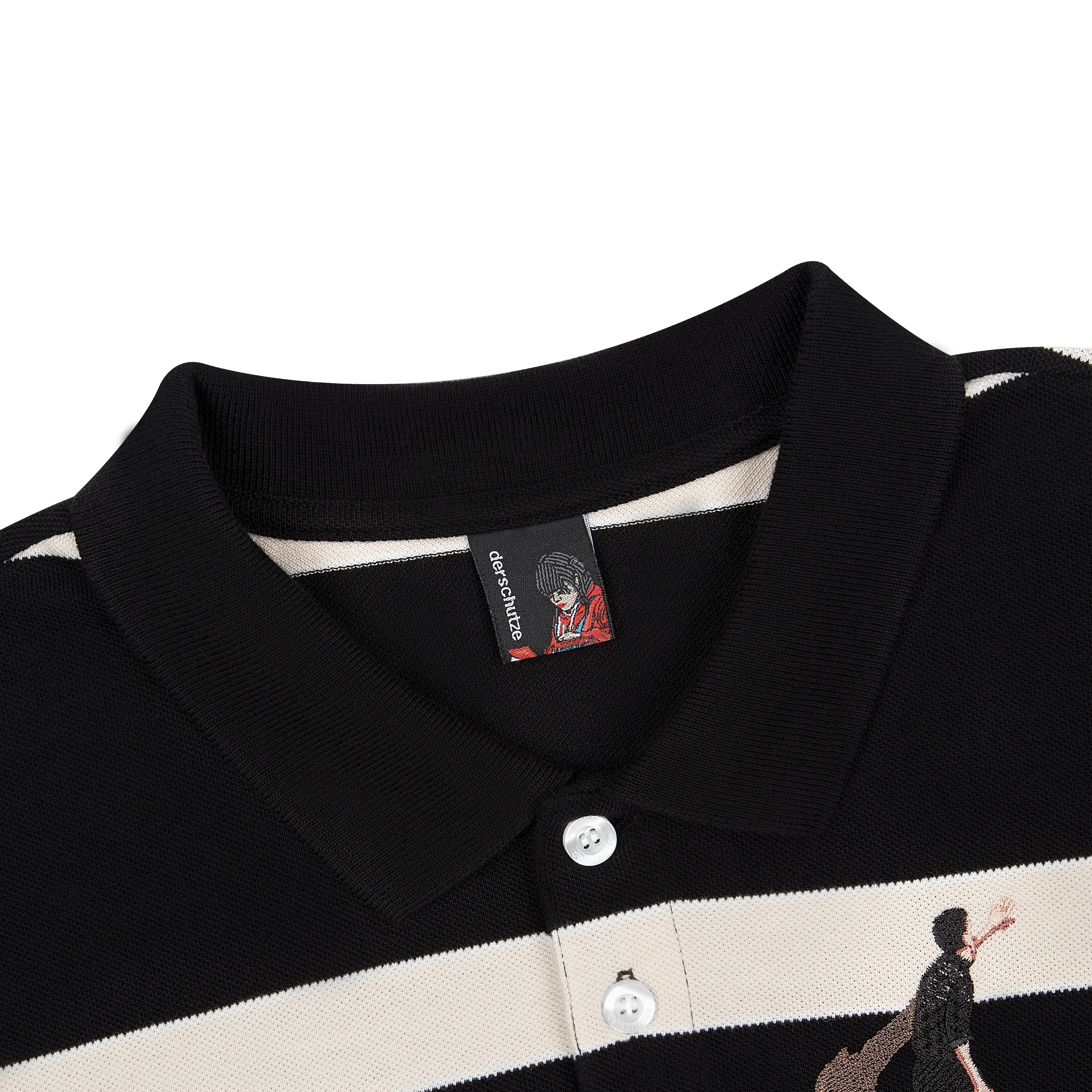 "on air" striped Polo T Shirt - Image 3
