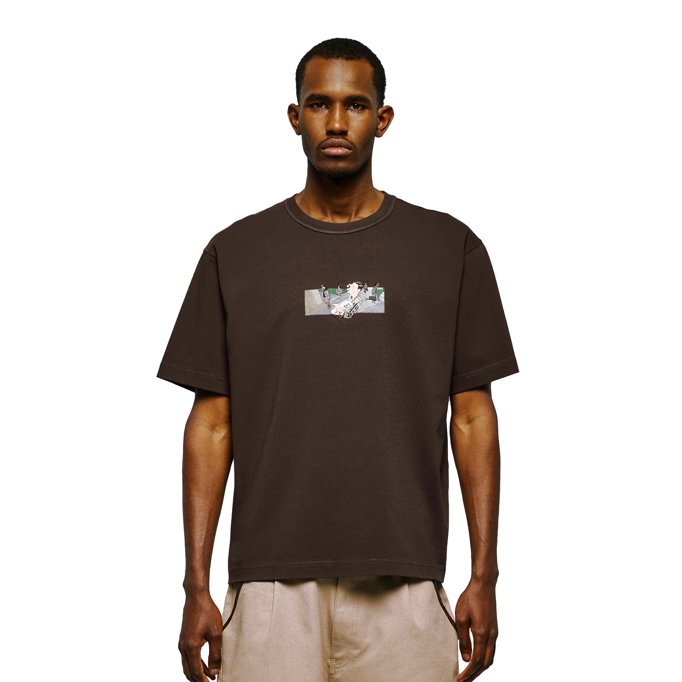 "on air" T Shirt brown - Image 5