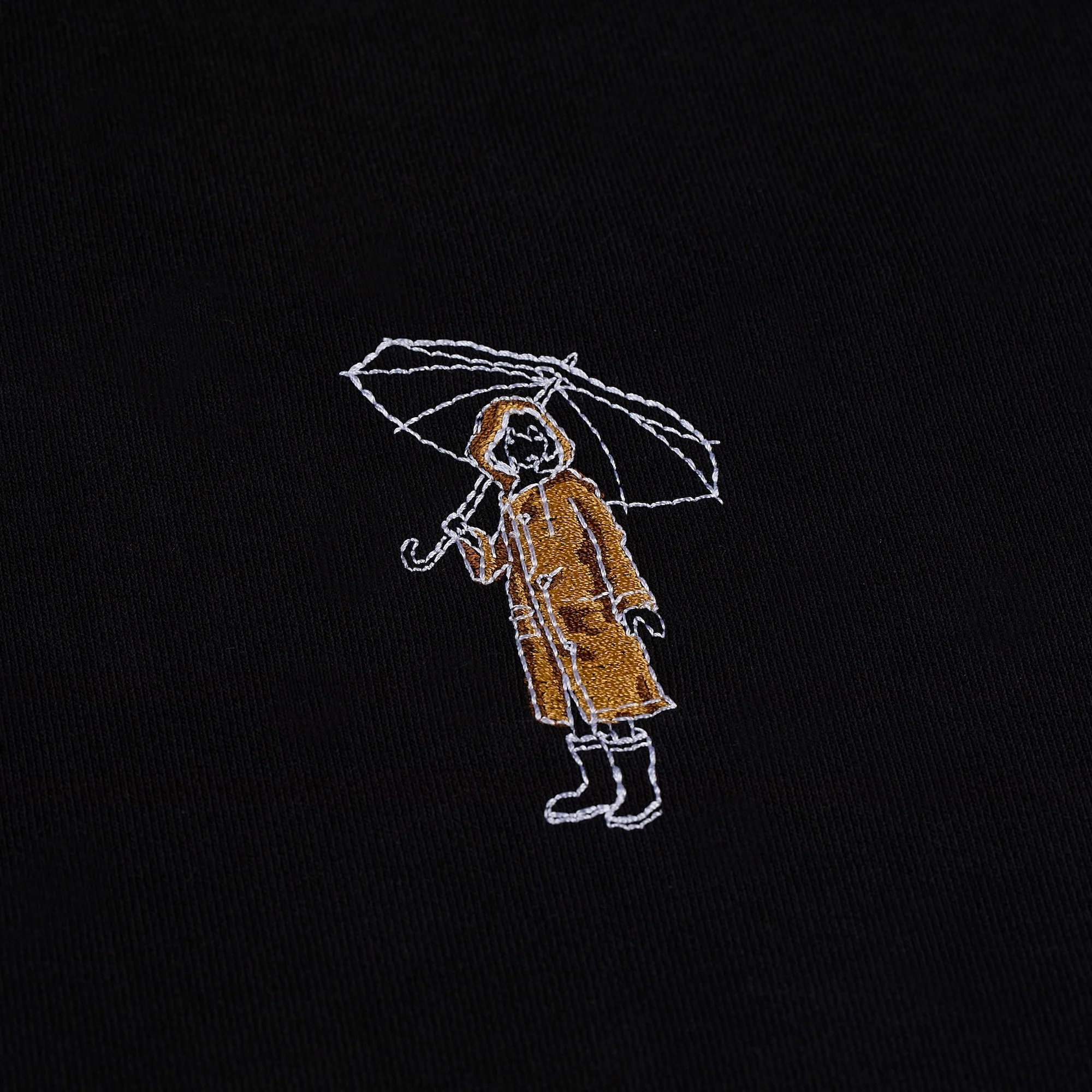 "rainy day" Hoodie black - Image 5