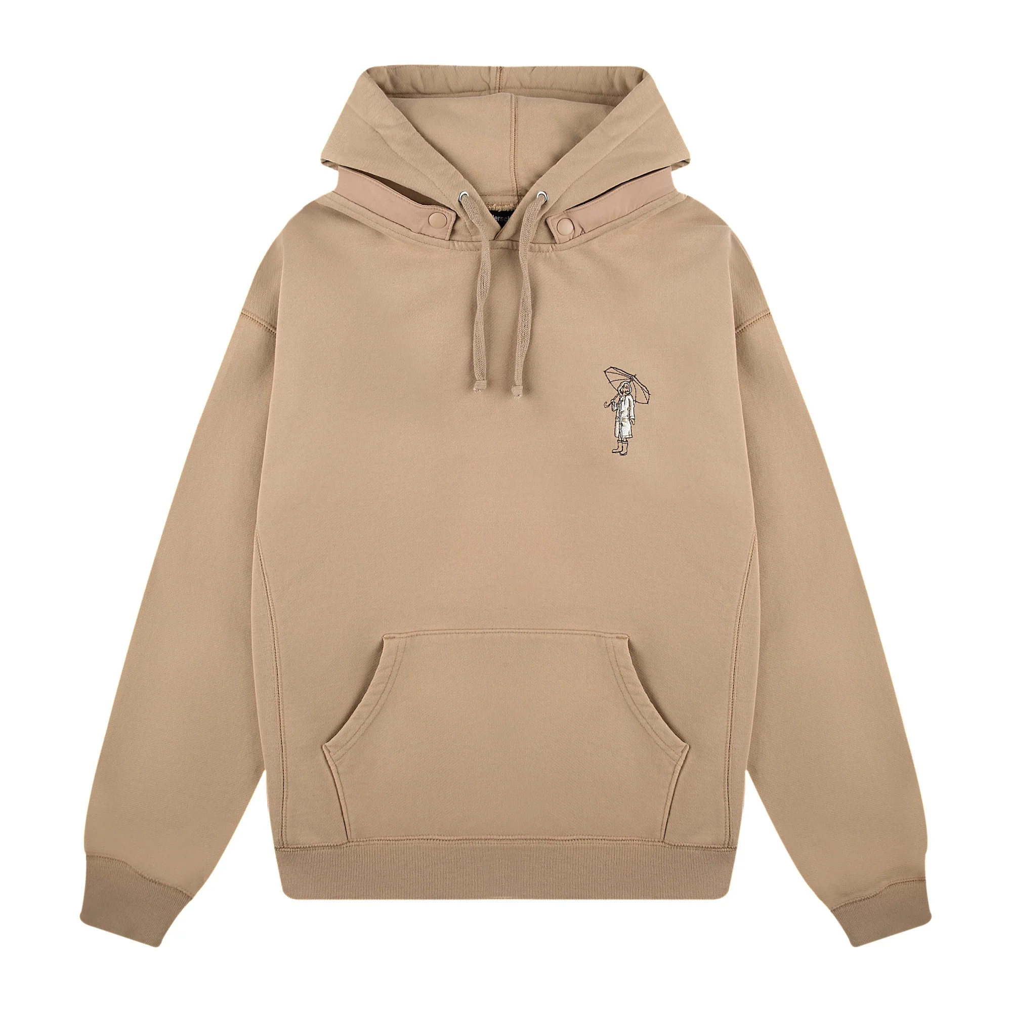 "rainy day" Hoodie dark beige - Image 3