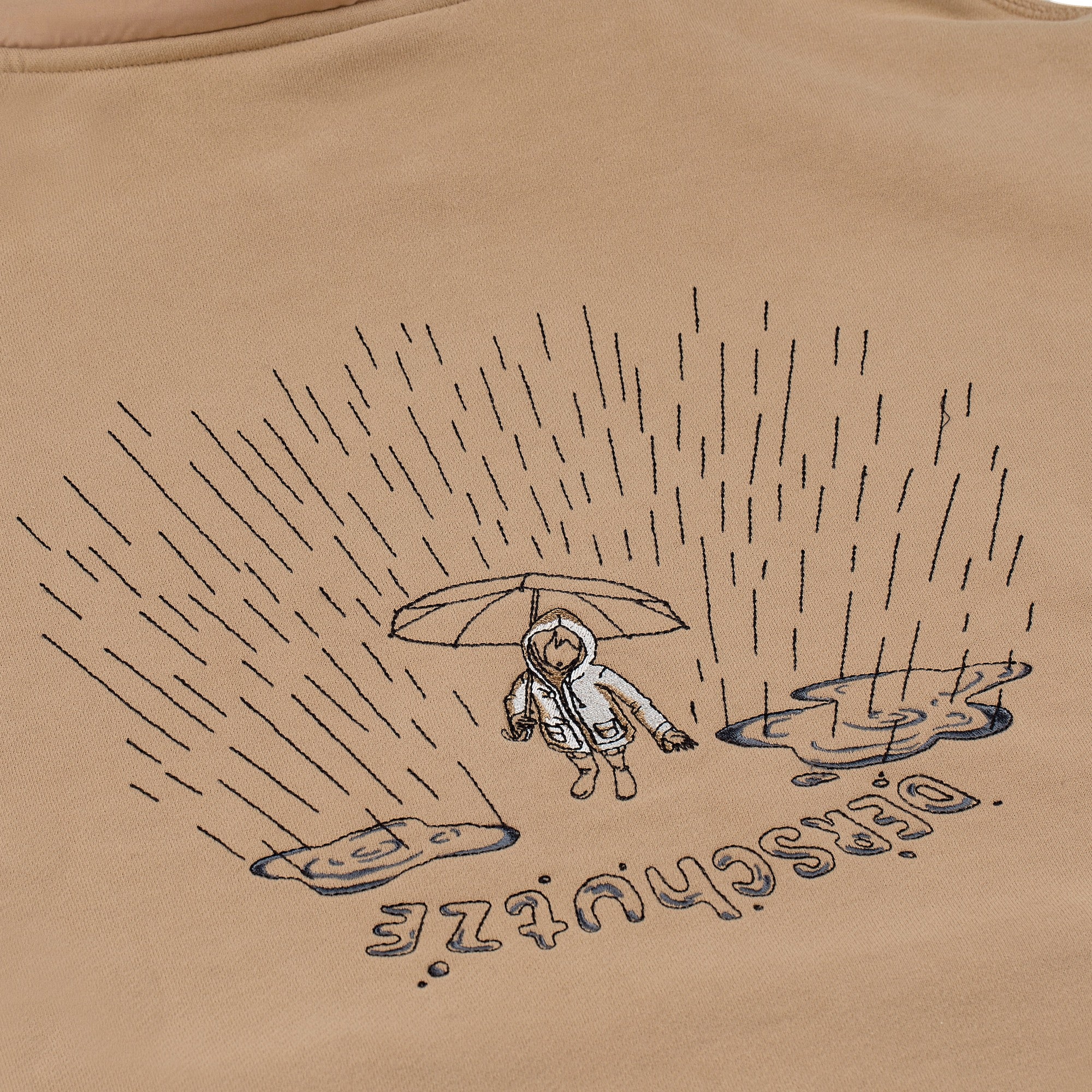 "rainy day" Hoodie dark beige - Image 7