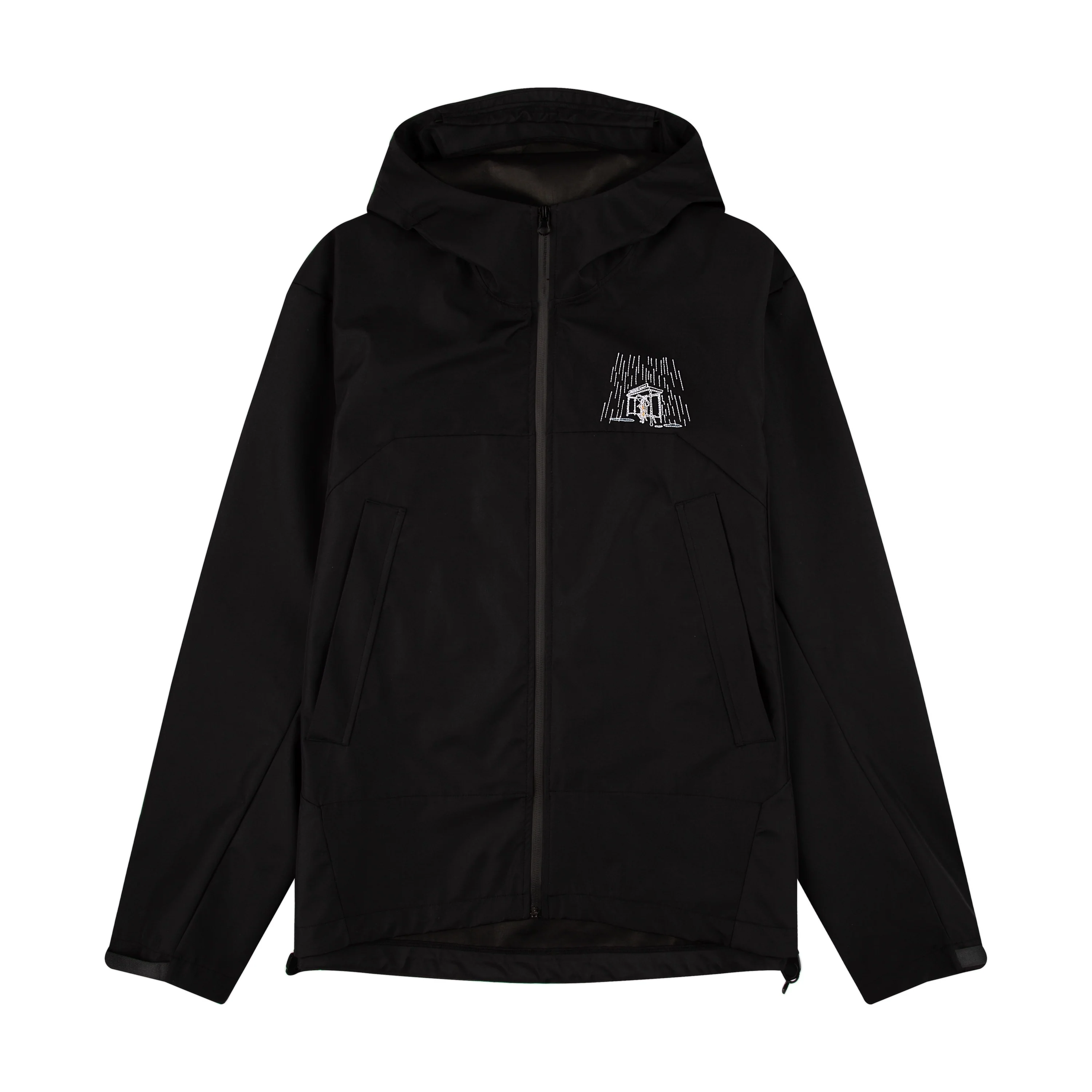 "rainy day" shell Jacket black