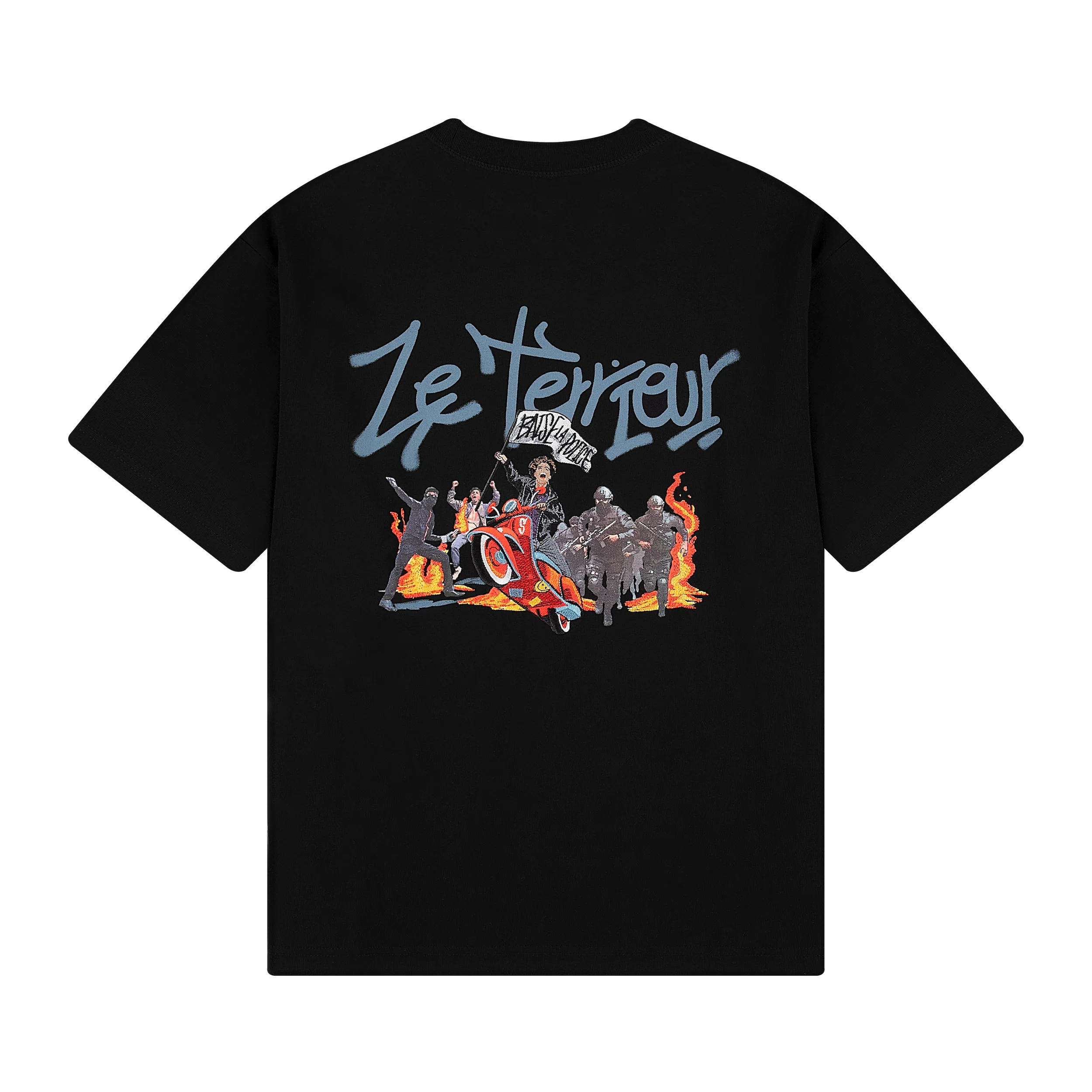 "riot" T-Shirt black 01 - Image 2