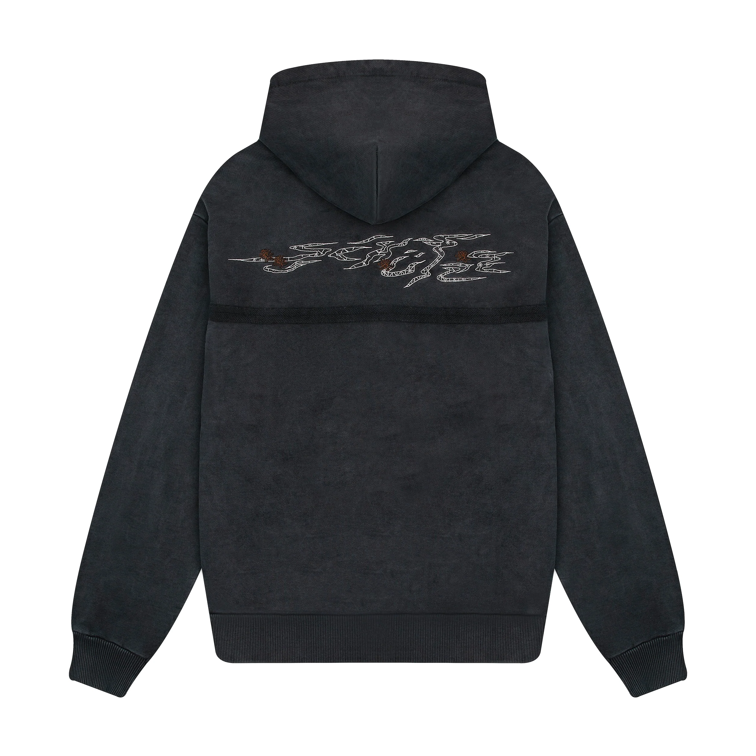 "sashiko" Hoodie anthracite - Image 2