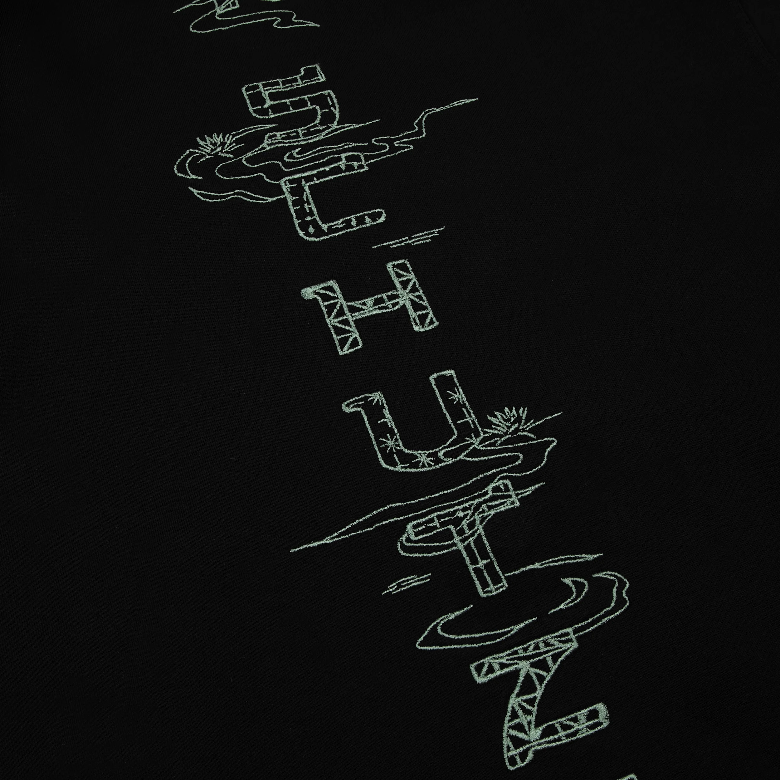 "sashiko" Hoodie black - Image 5