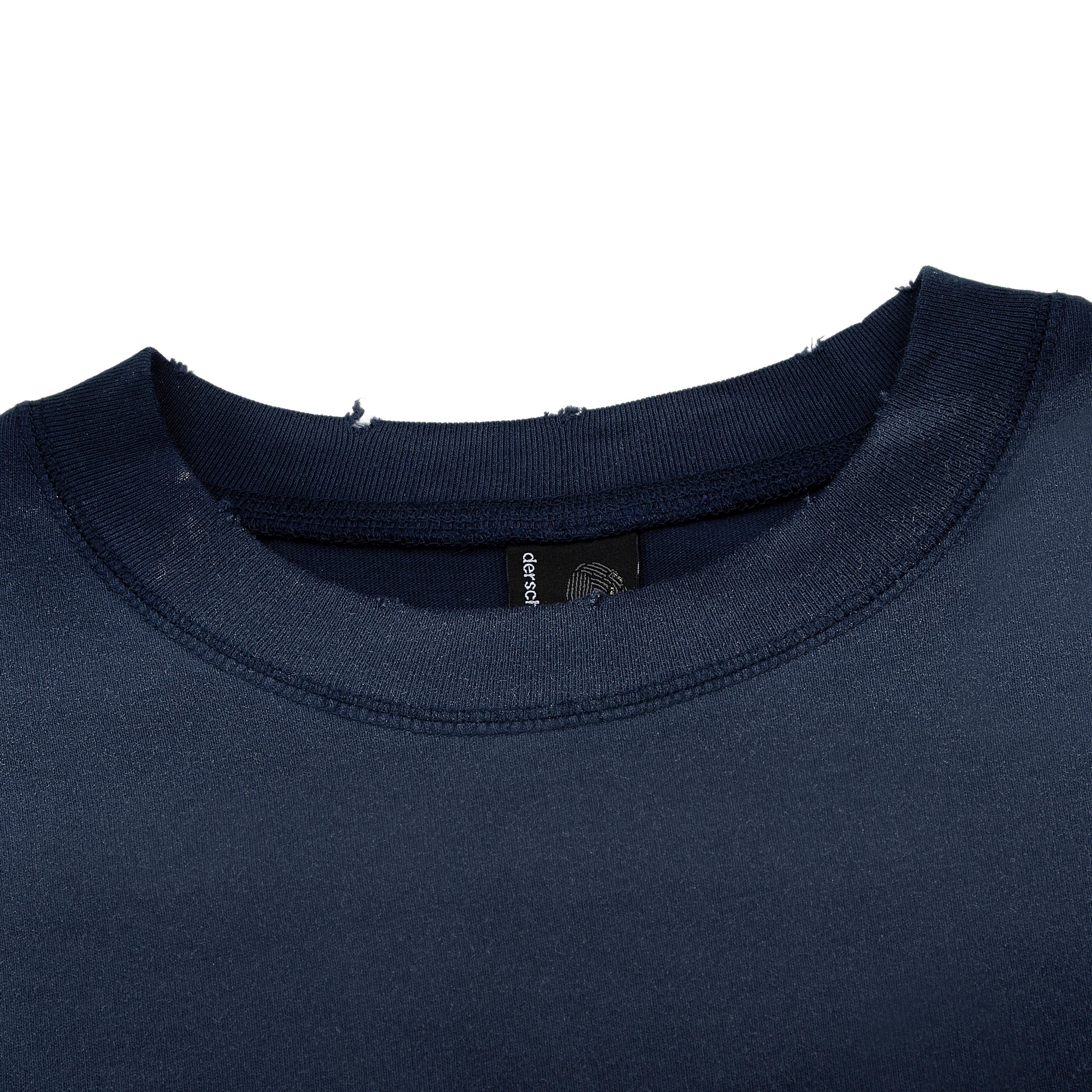 "sashiko" layered long sleeve navy - Image 5