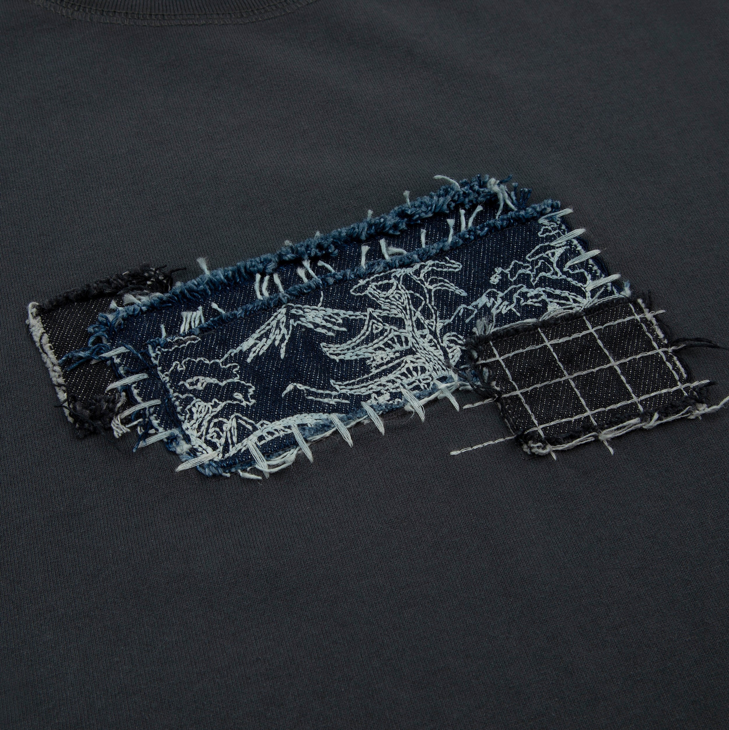 "sashiko" T Shirt anthracite - Image 3