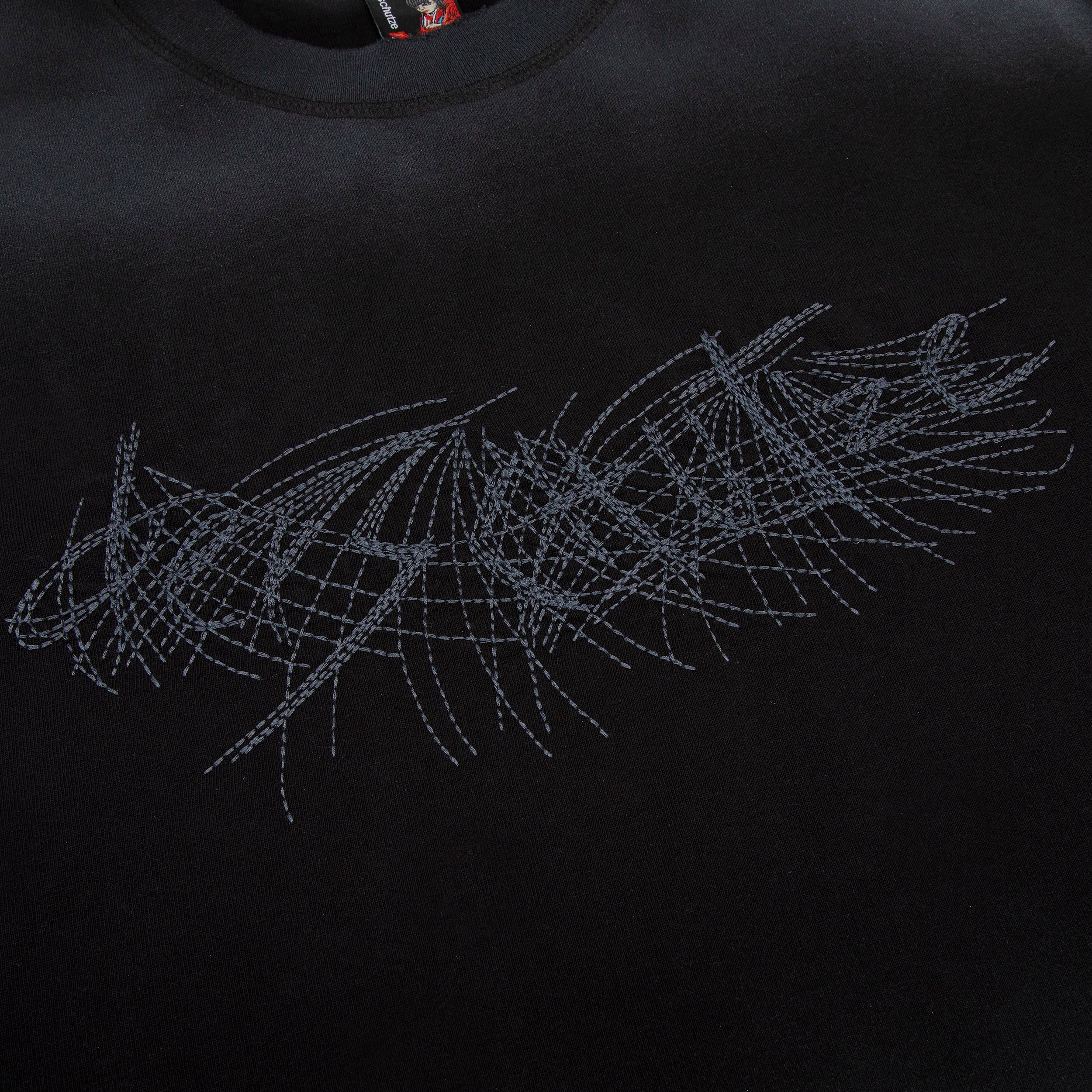 "sashiko" T Shirt black - Image 3