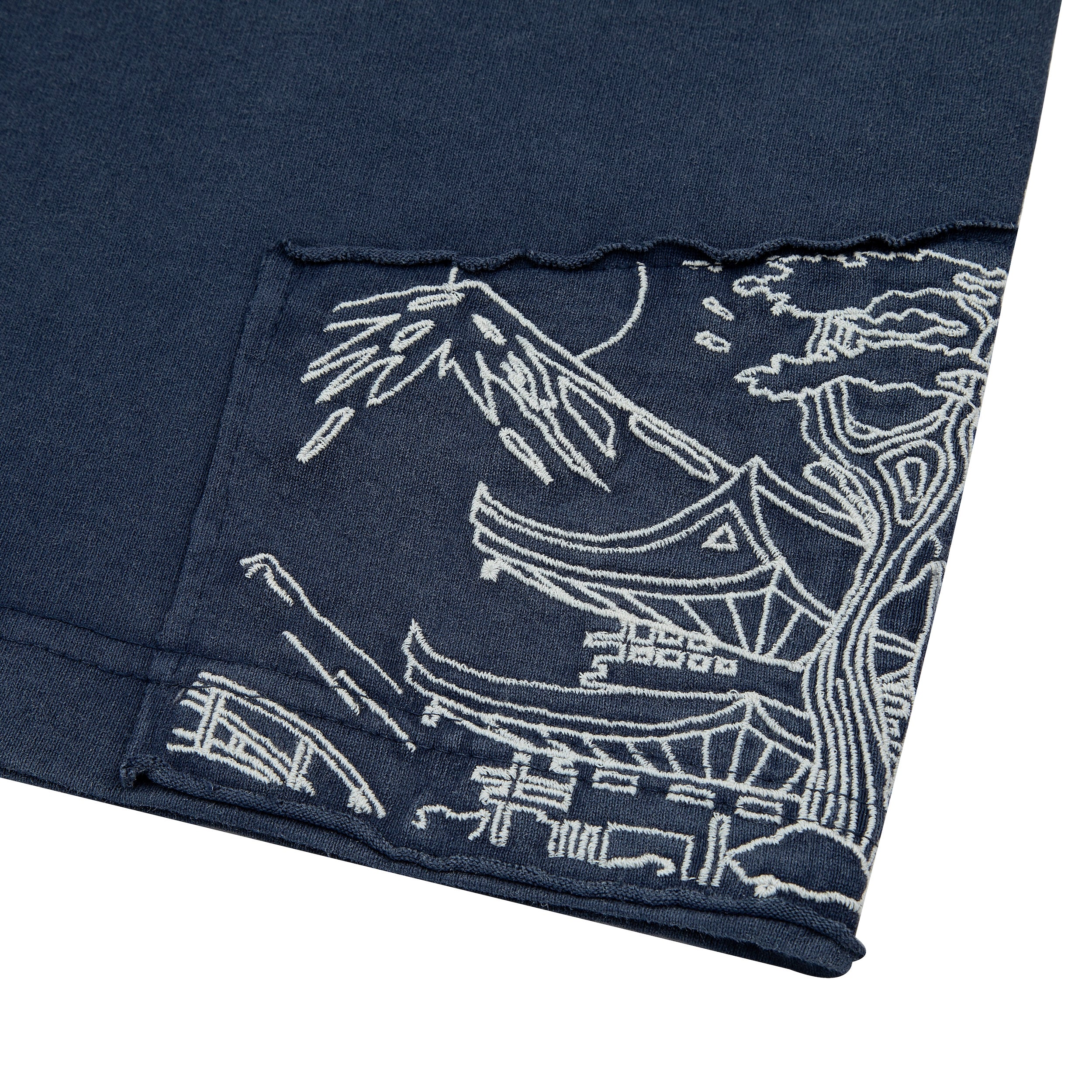 "sashiko" T Shirt navy - Image 7