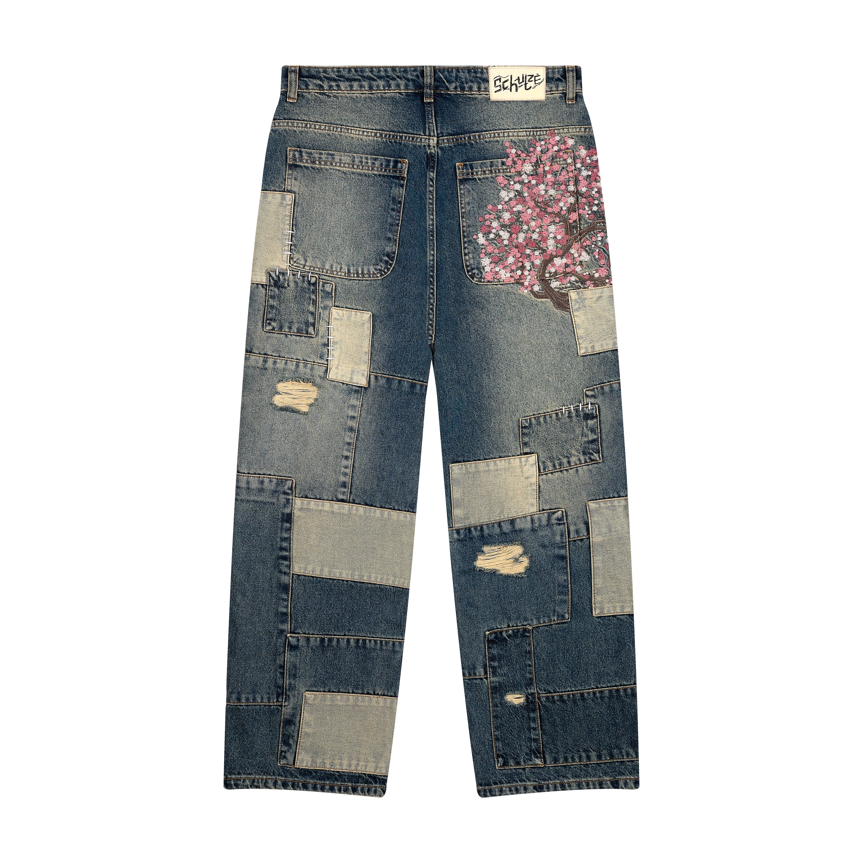 "sashiko v2" patchwork denim blue - Image 2