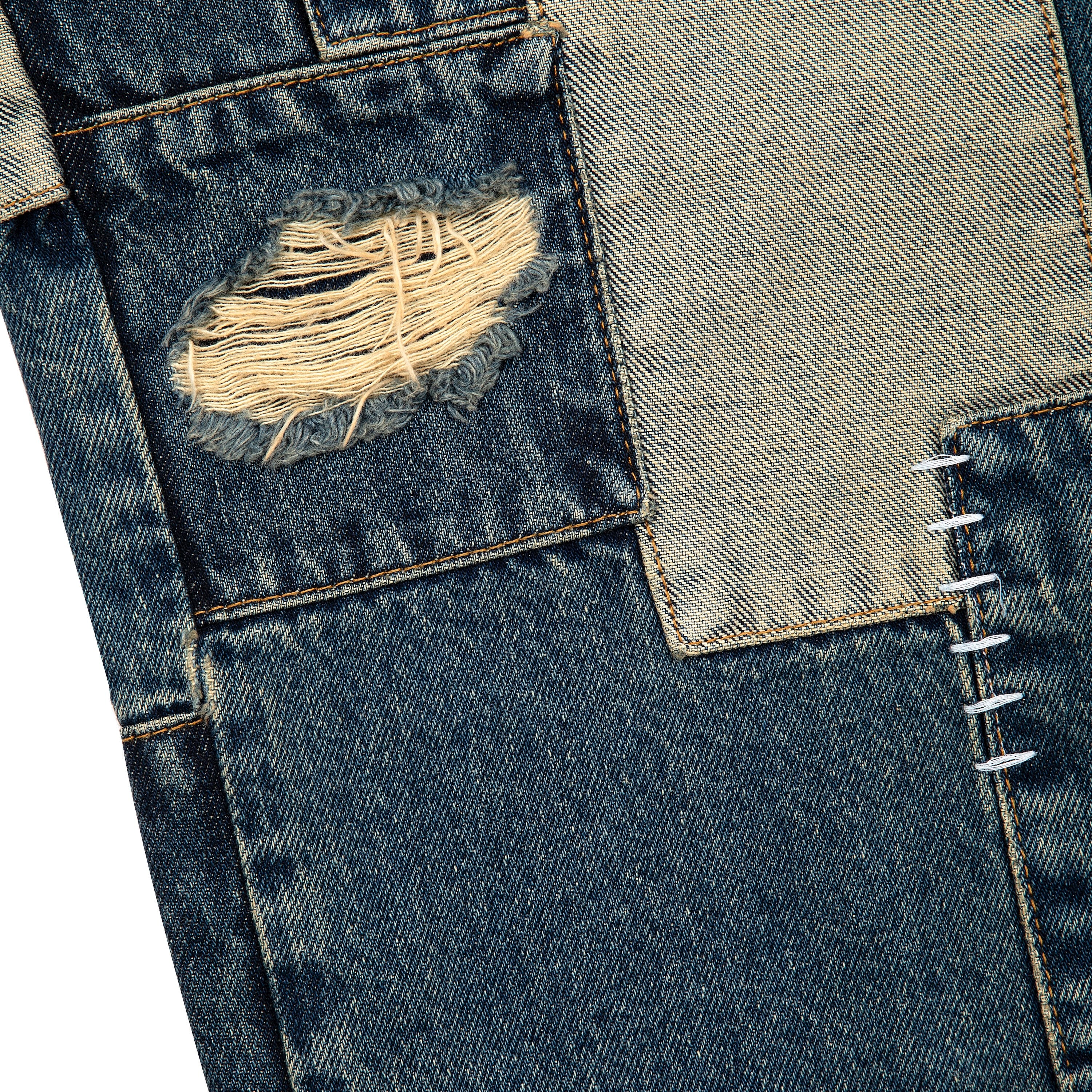"sashiko v2" patchwork denim blue - Image 8