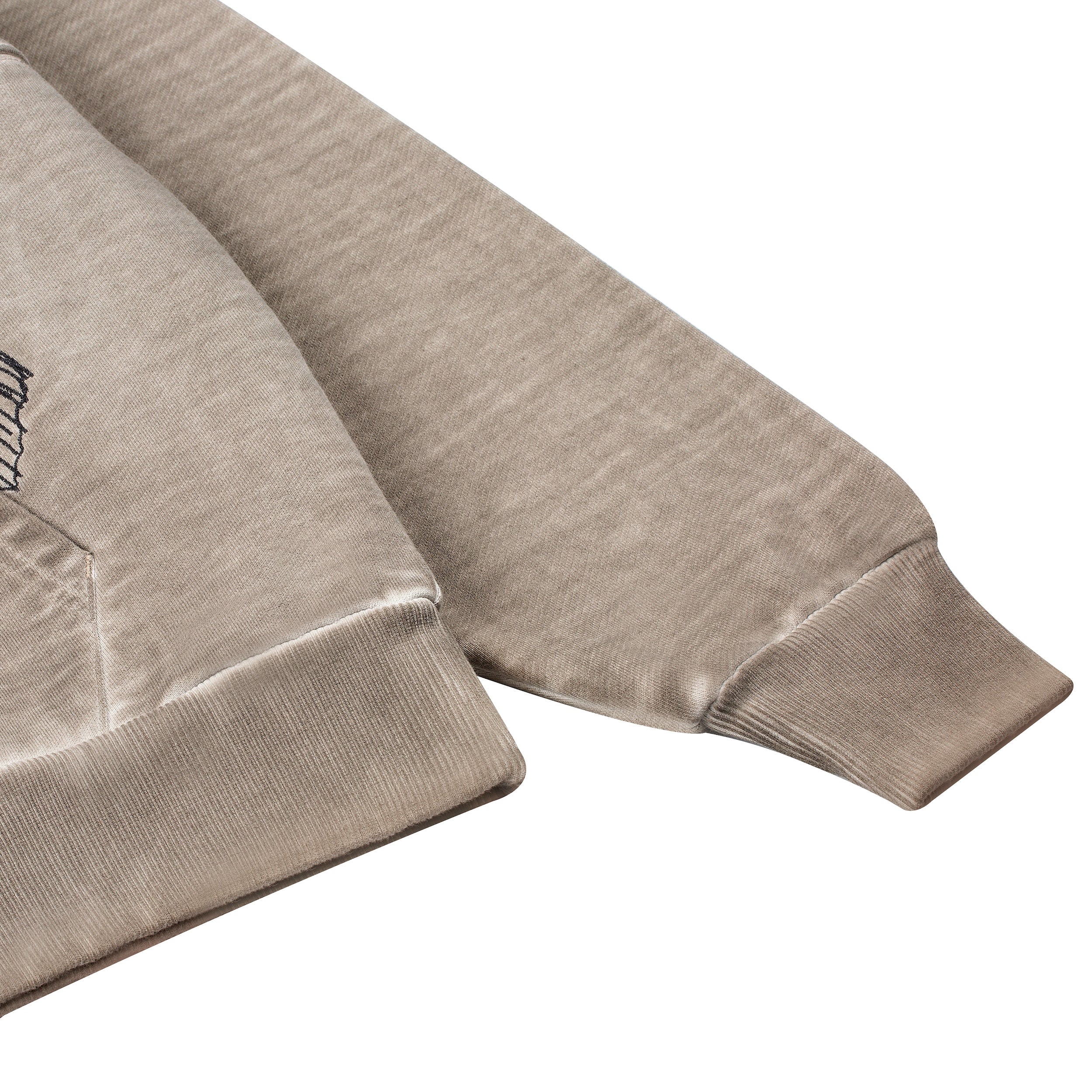 "sashiko v2" Hoodie light grey - Image 6