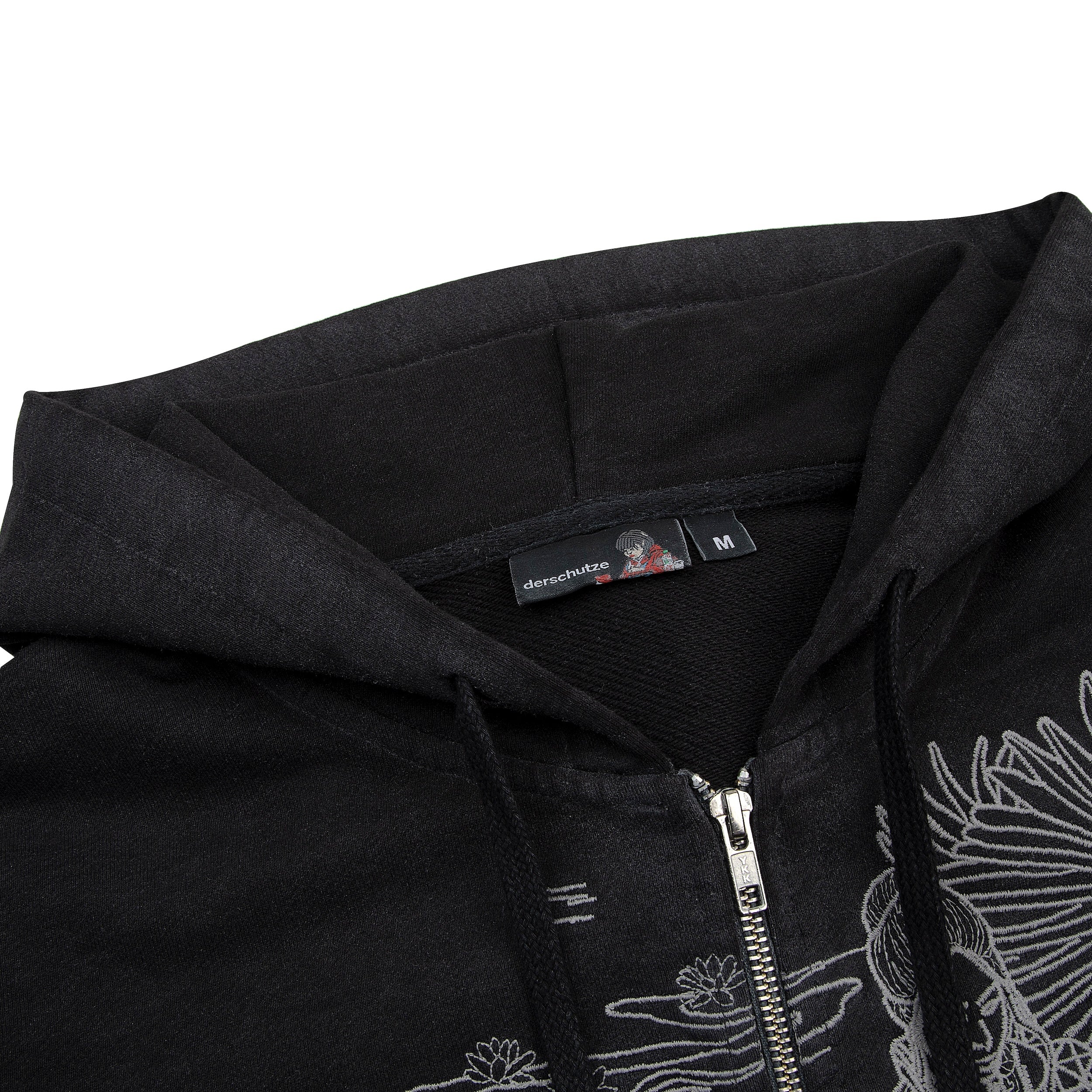"sashiko" Zip Up black - Image 3