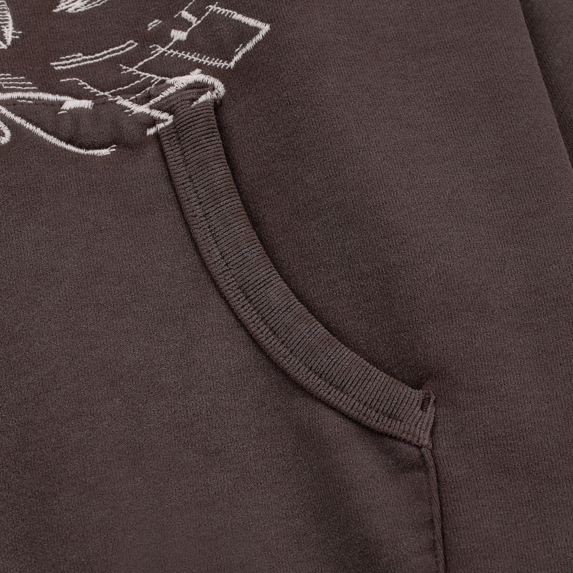 "shattered" Zip Up washed brown - Image 4