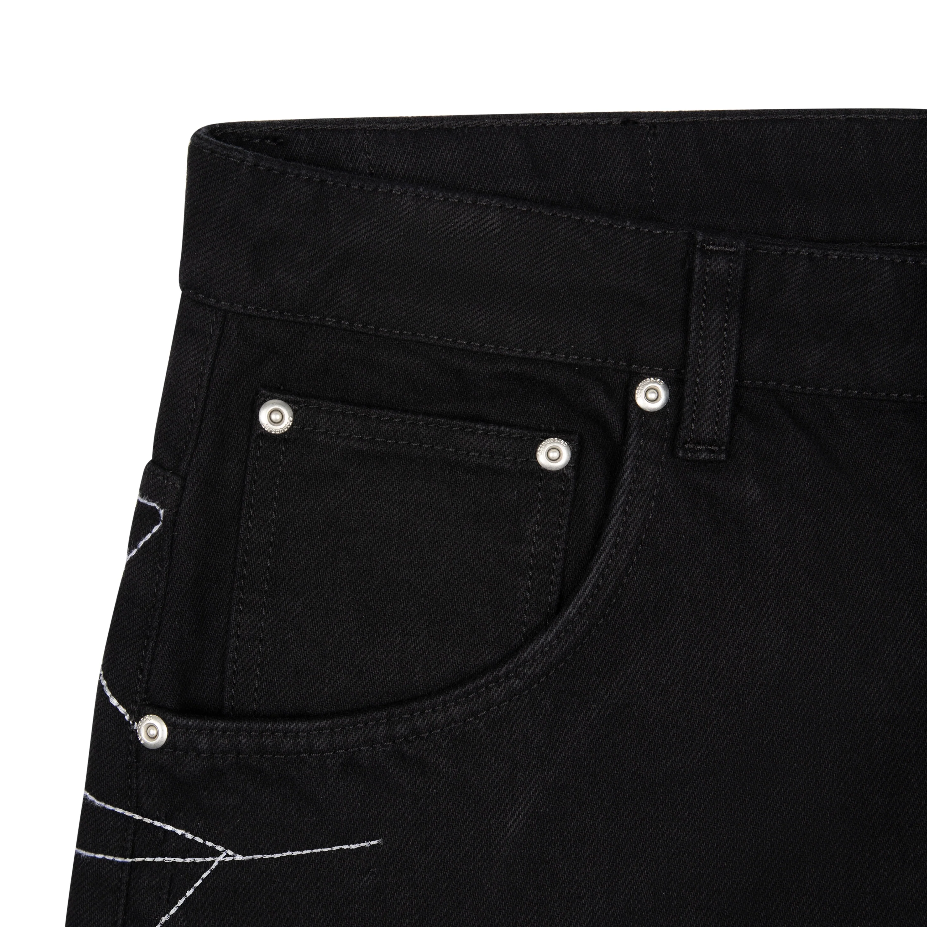 "spiderweb" raw Denim - Image 3