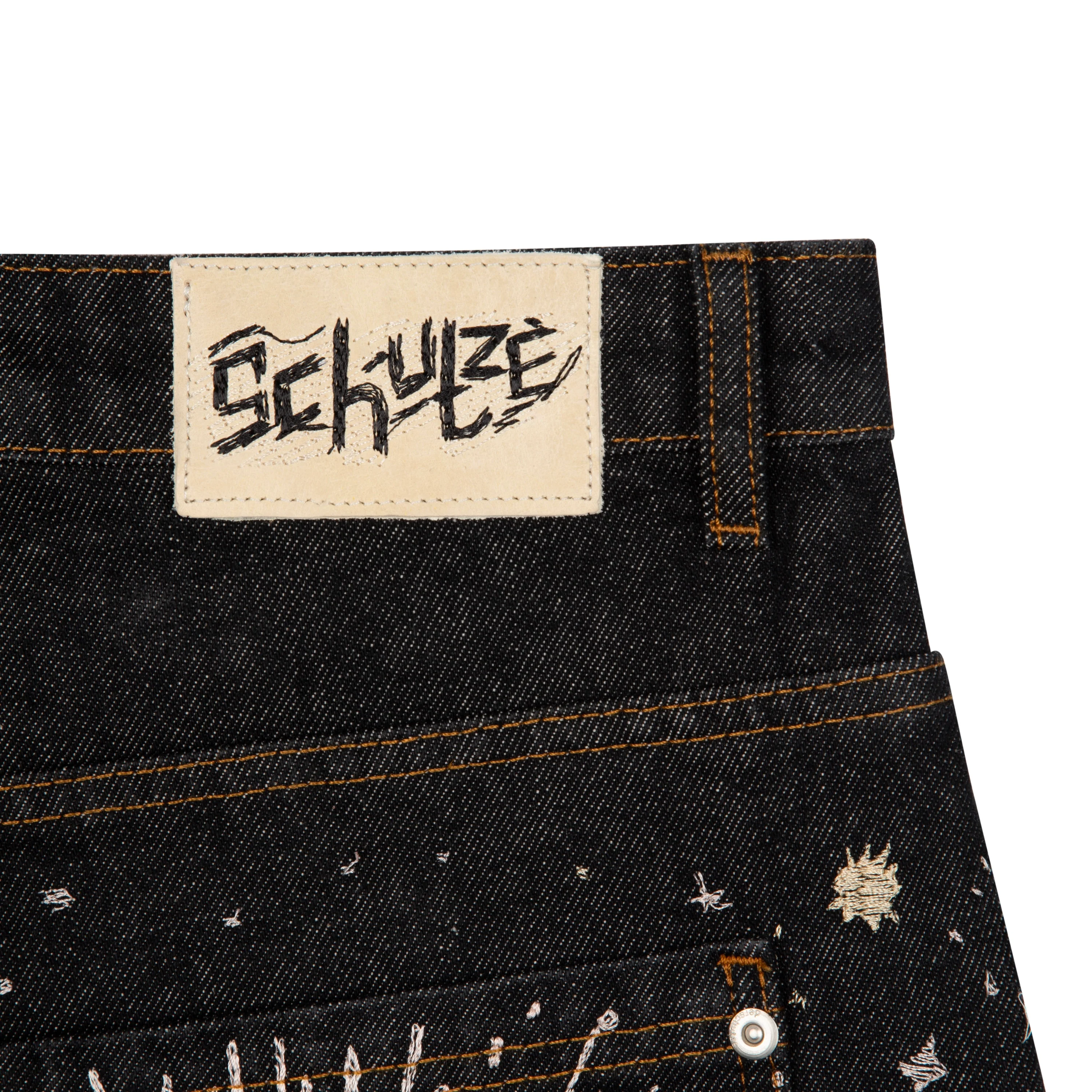 "sunset" black raw Denim - Image 11