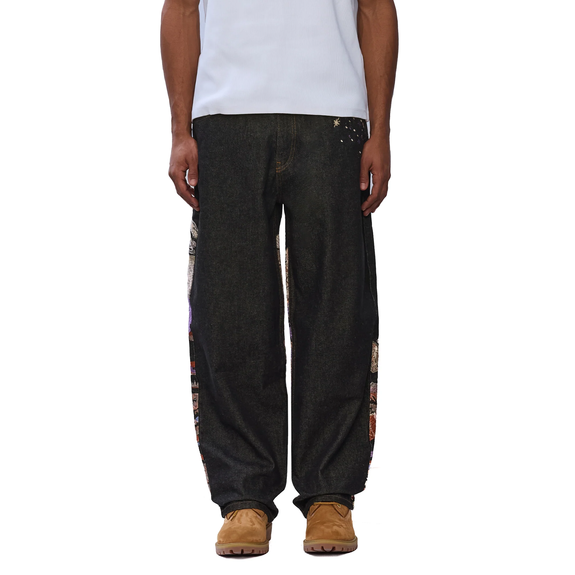 "sunset" black raw Denim - Image 12