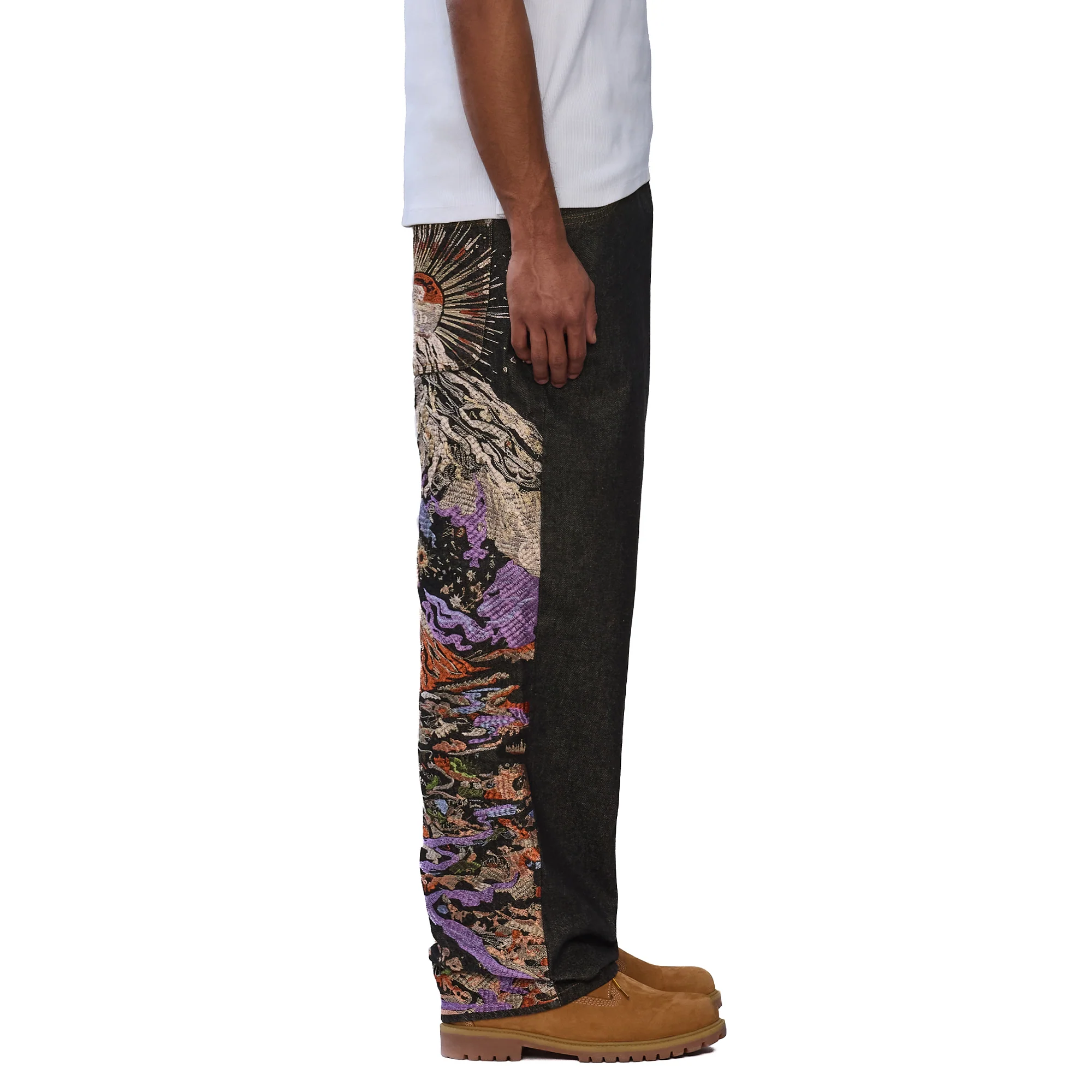 "sunset" black raw Denim - Image 13