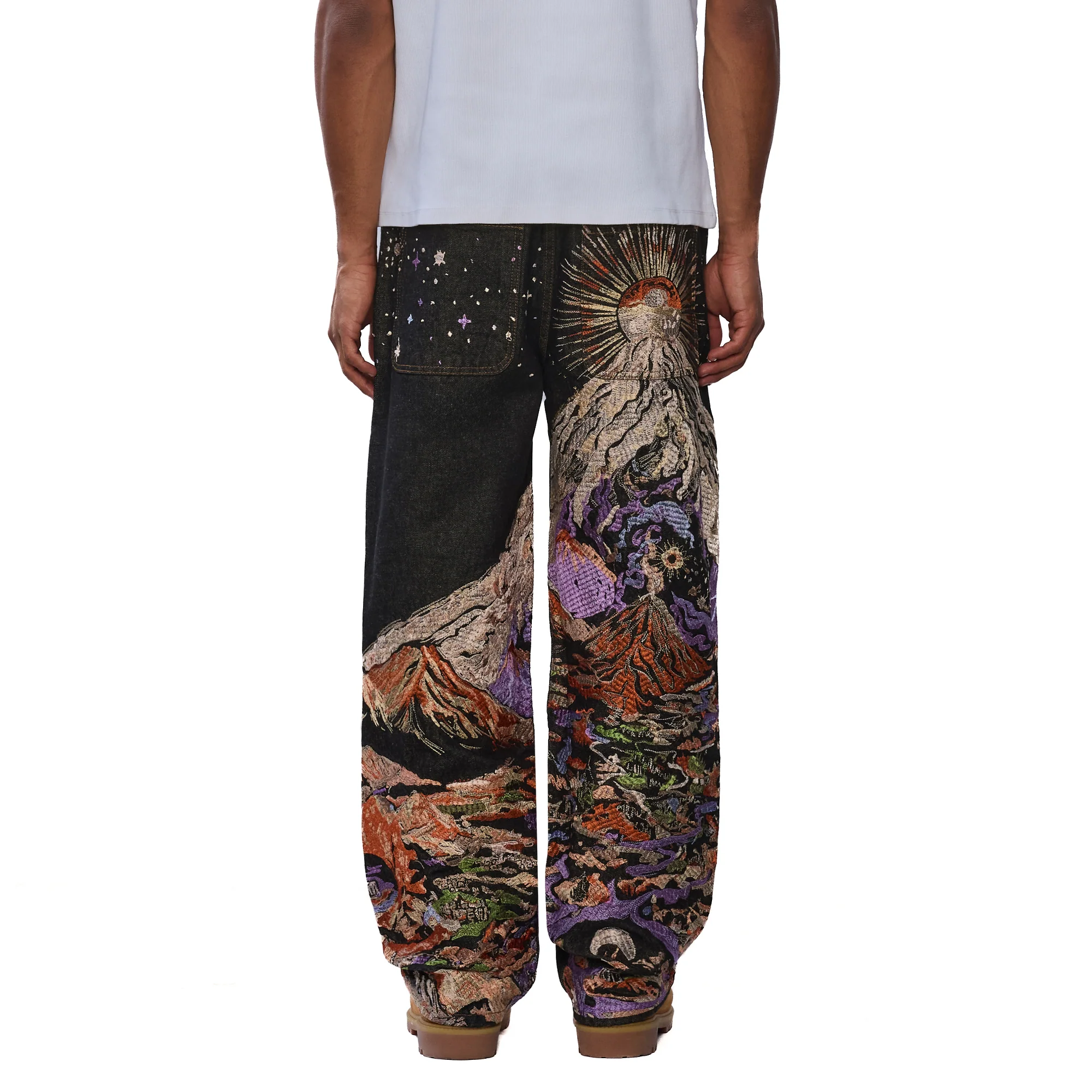 "sunset" black raw Denim - Image 14