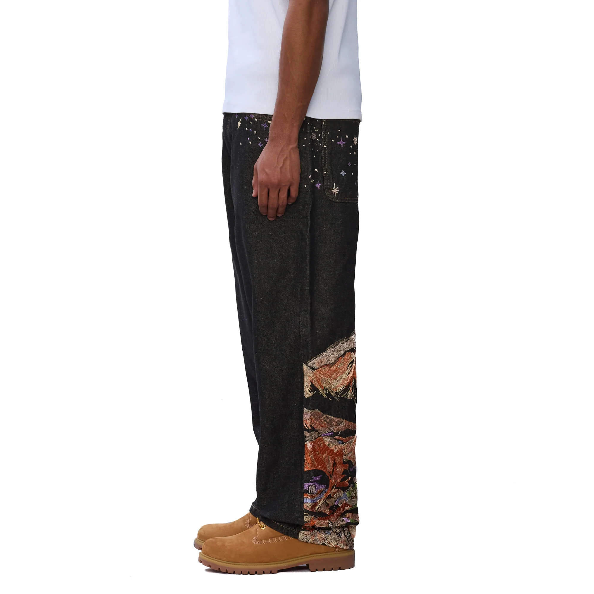 "sunset" black raw Denim - Image 15