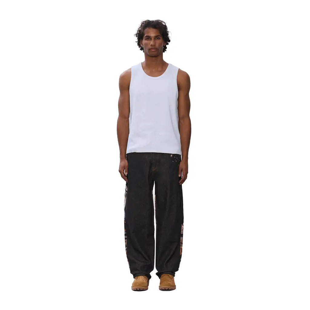 "sunset" black raw Denim - Image 16