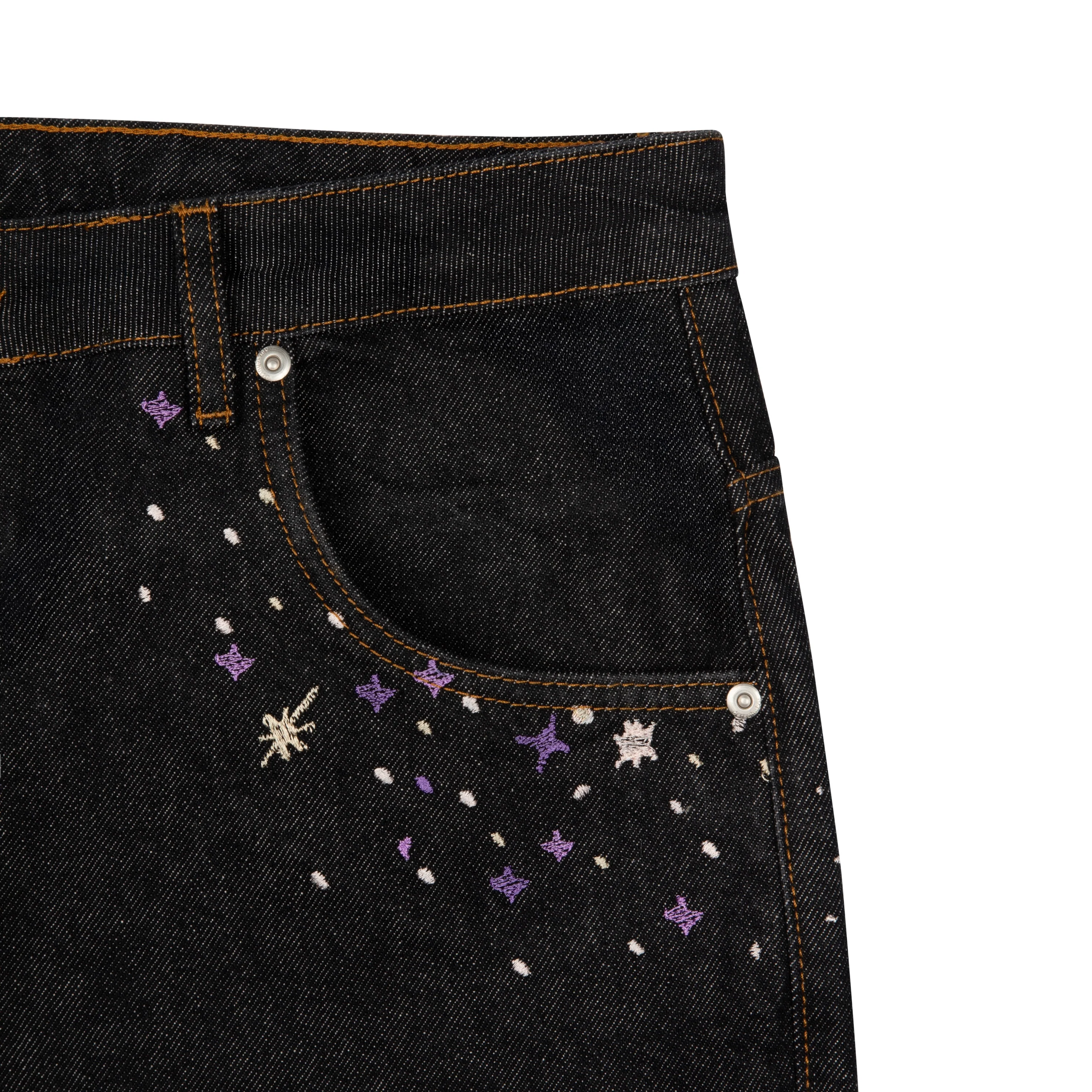 "sunset" black raw Denim - Image 5