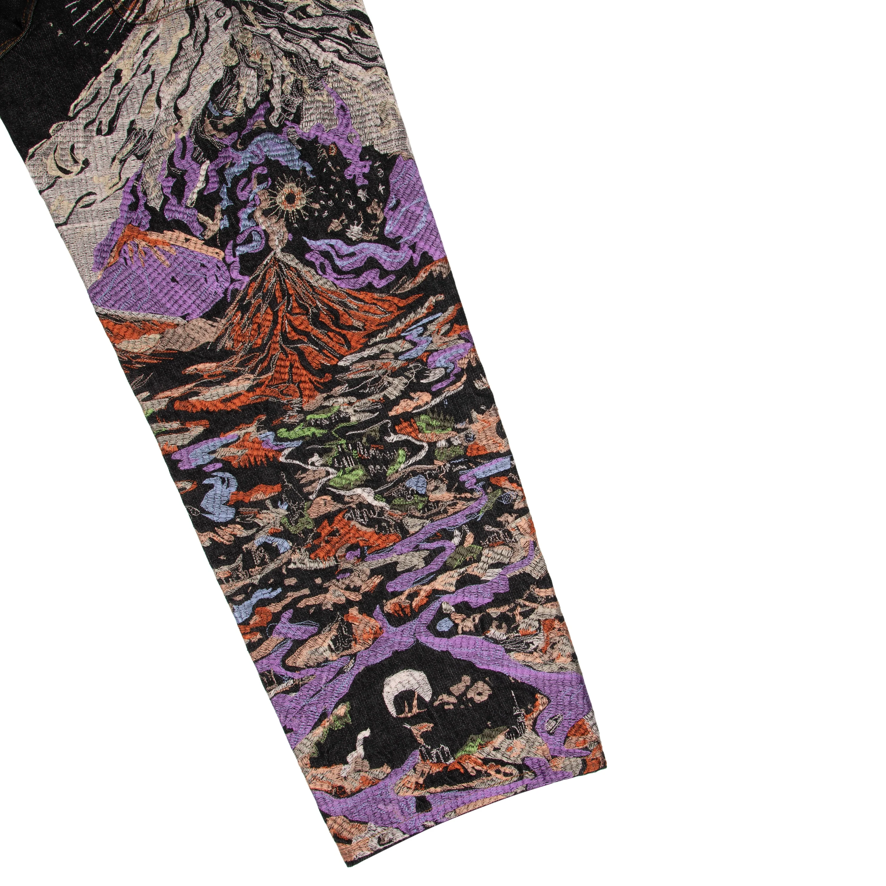 "sunset" black raw Denim - Image 9