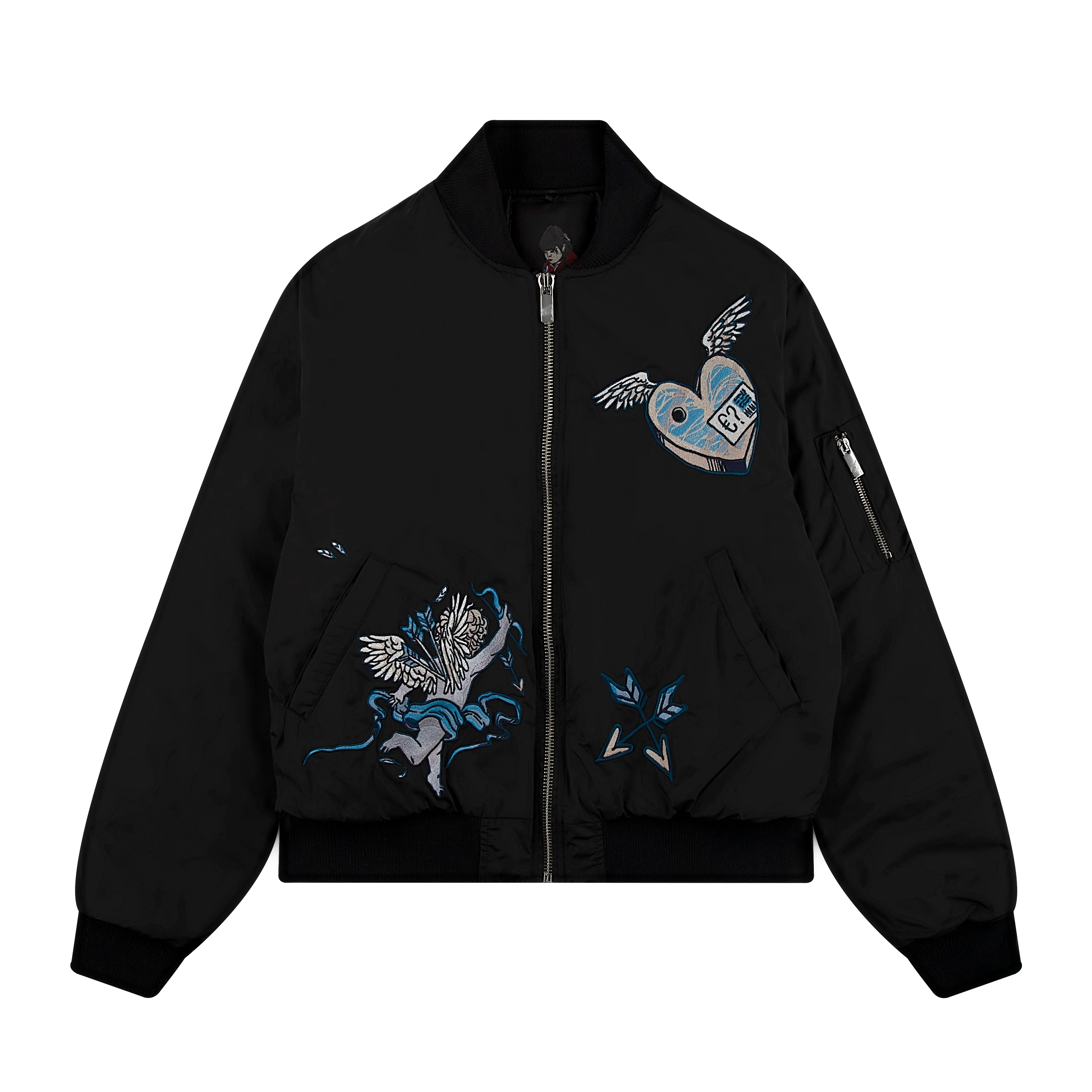 "valentines day" Bomber Jacket heat reactive black