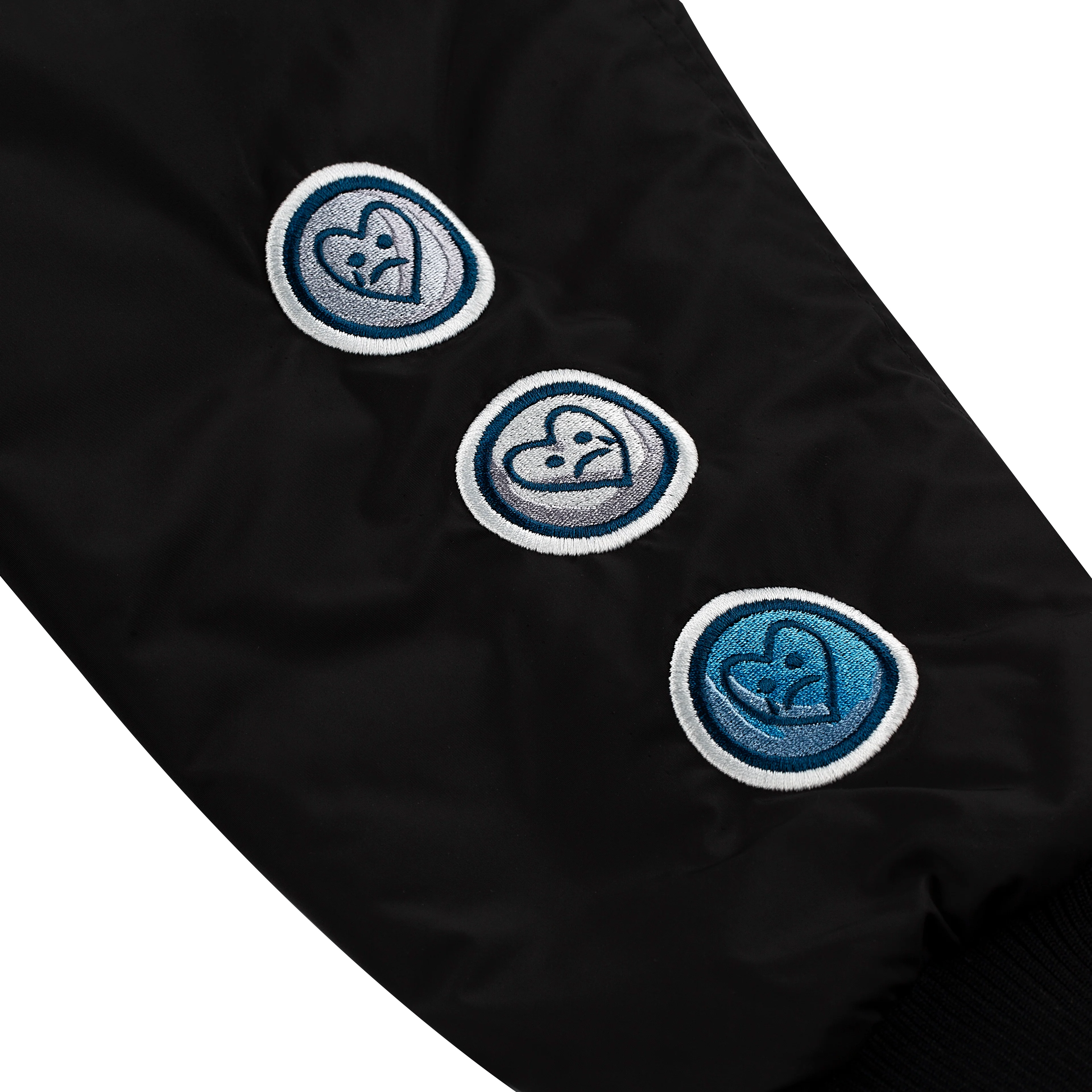 "valentines day" Bomber Jacket heat reactive black - Image 3
