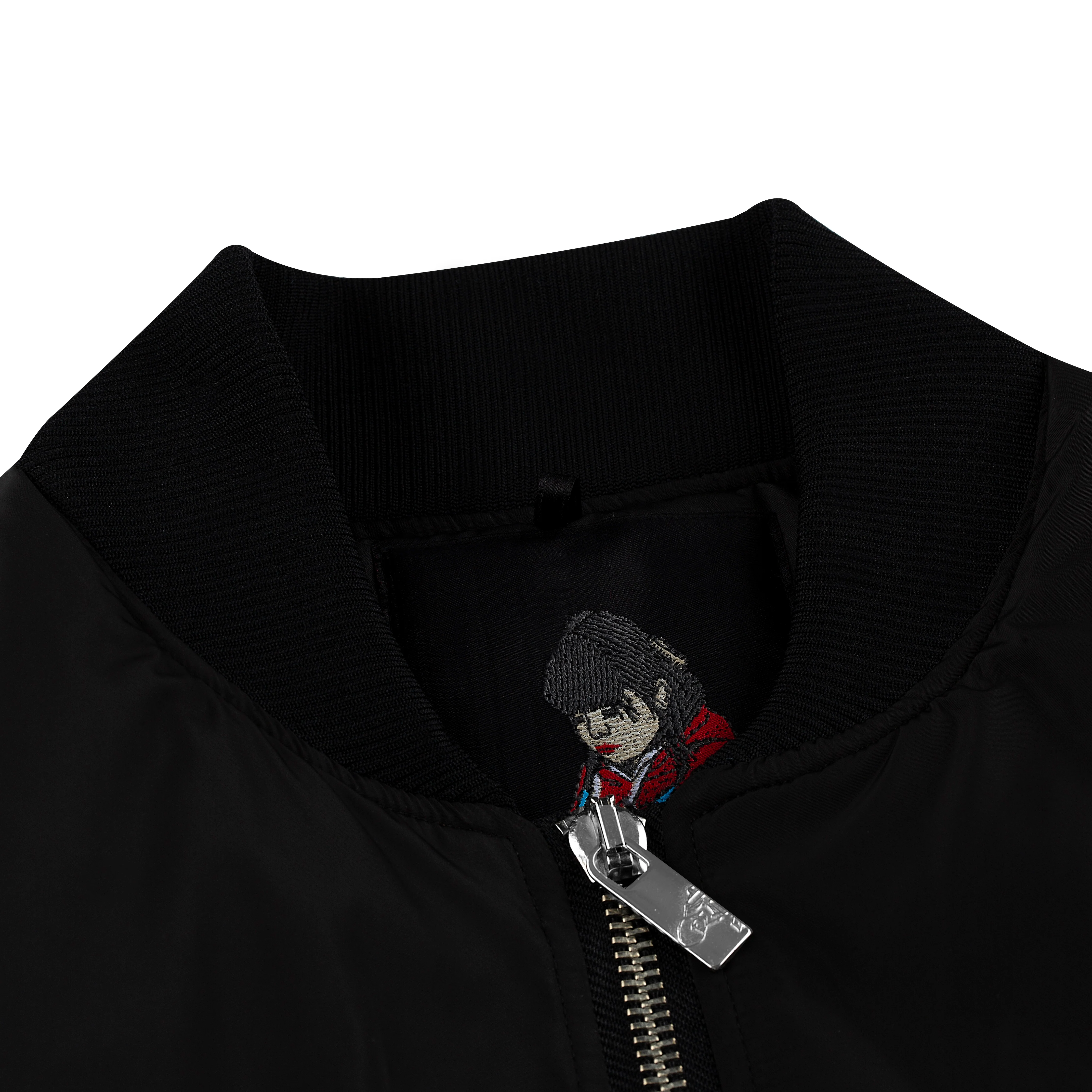 "valentines day" Bomber Jacket heat reactive black - Image 7