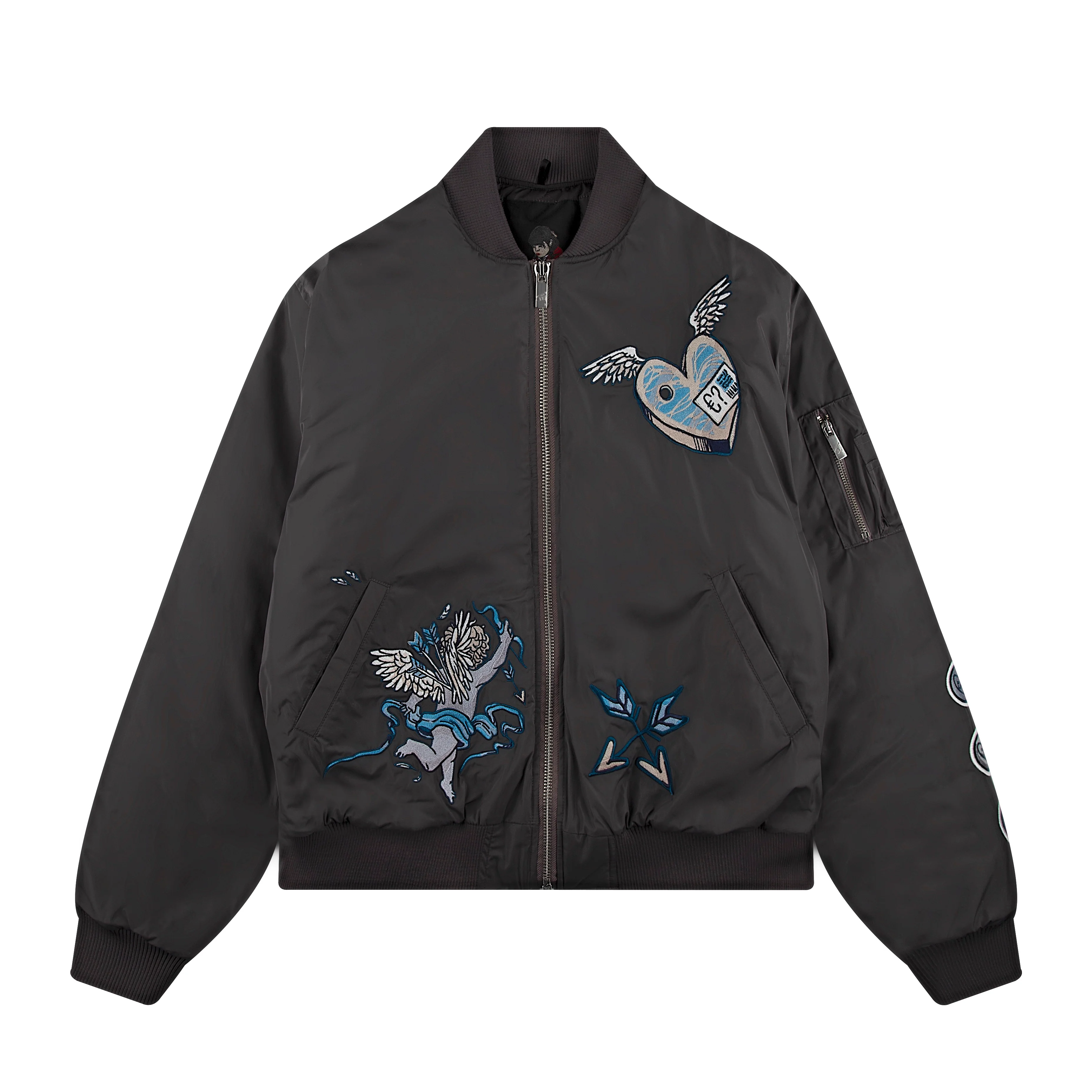 "valentines day" Bomber Jacket heat reactive grey
