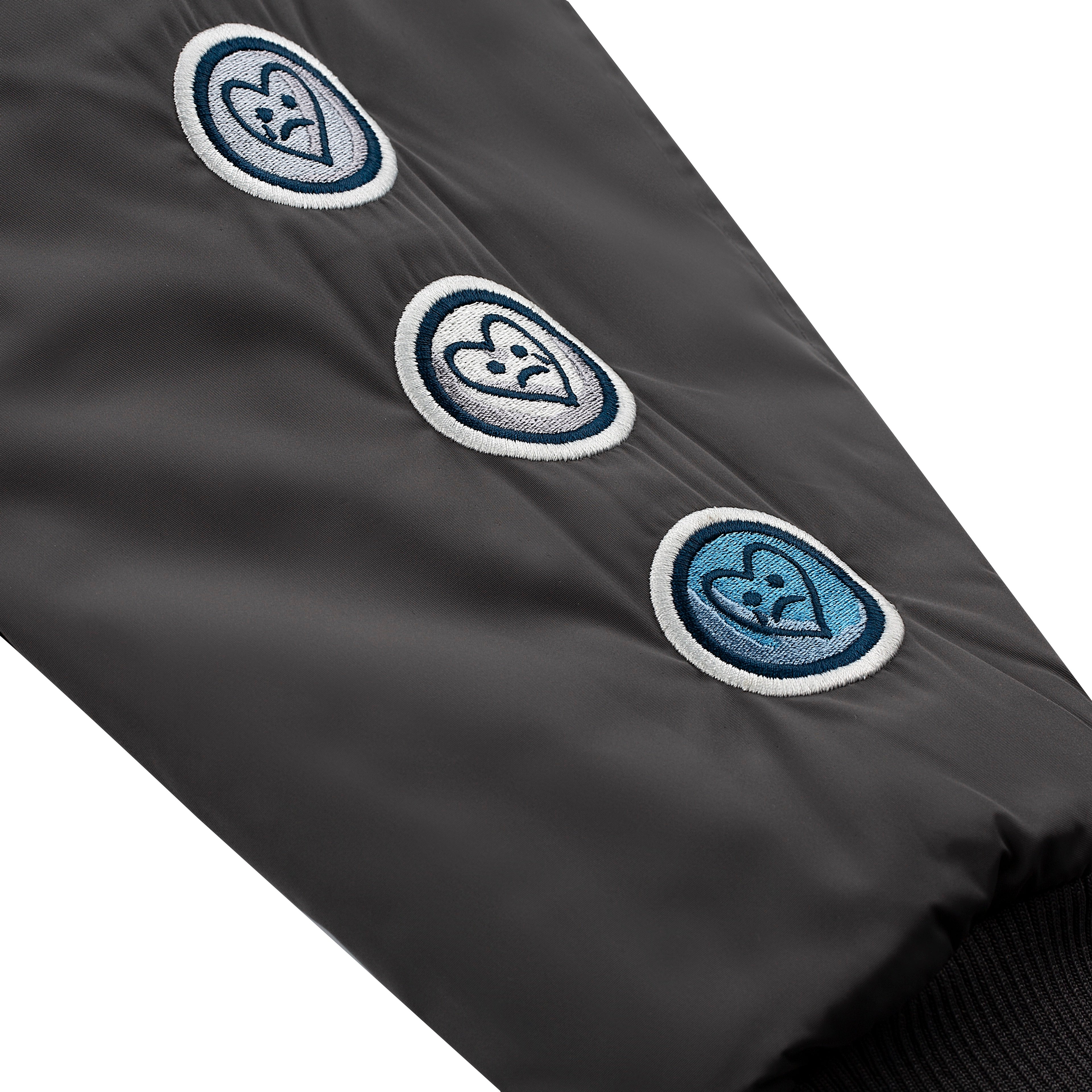 "valentines day" Bomber Jacket heat reactive grey - Image 5