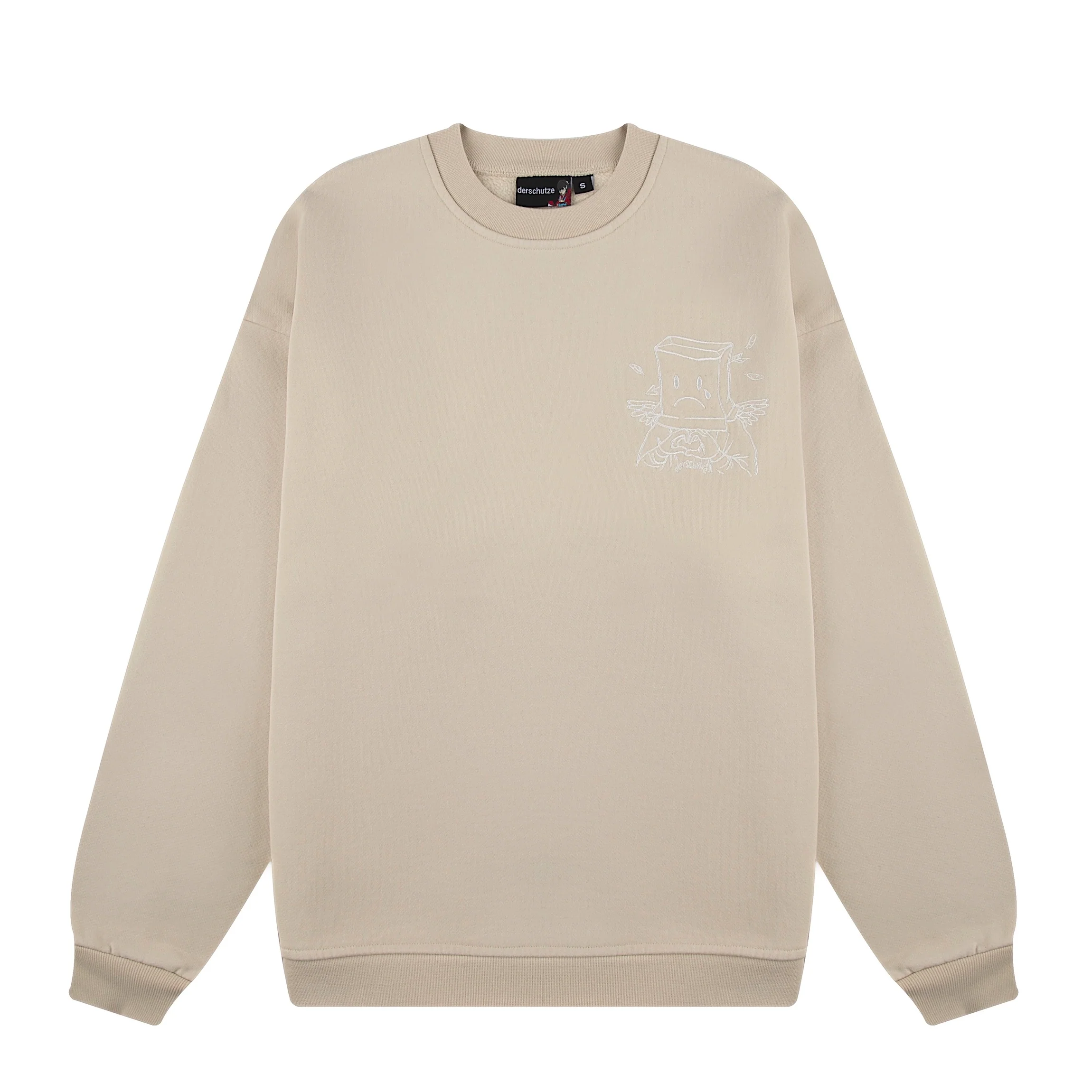"valentines day" oversized crewneck beige