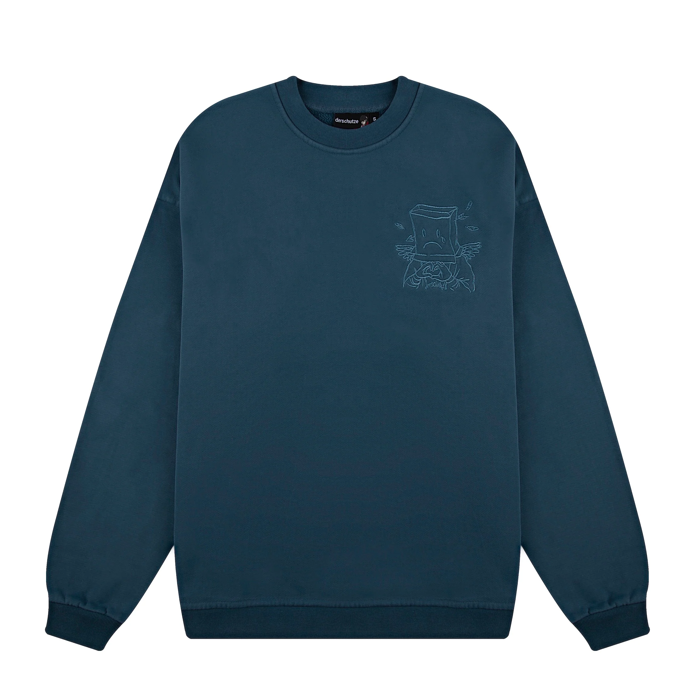 "valentines day" oversized crewneck navy