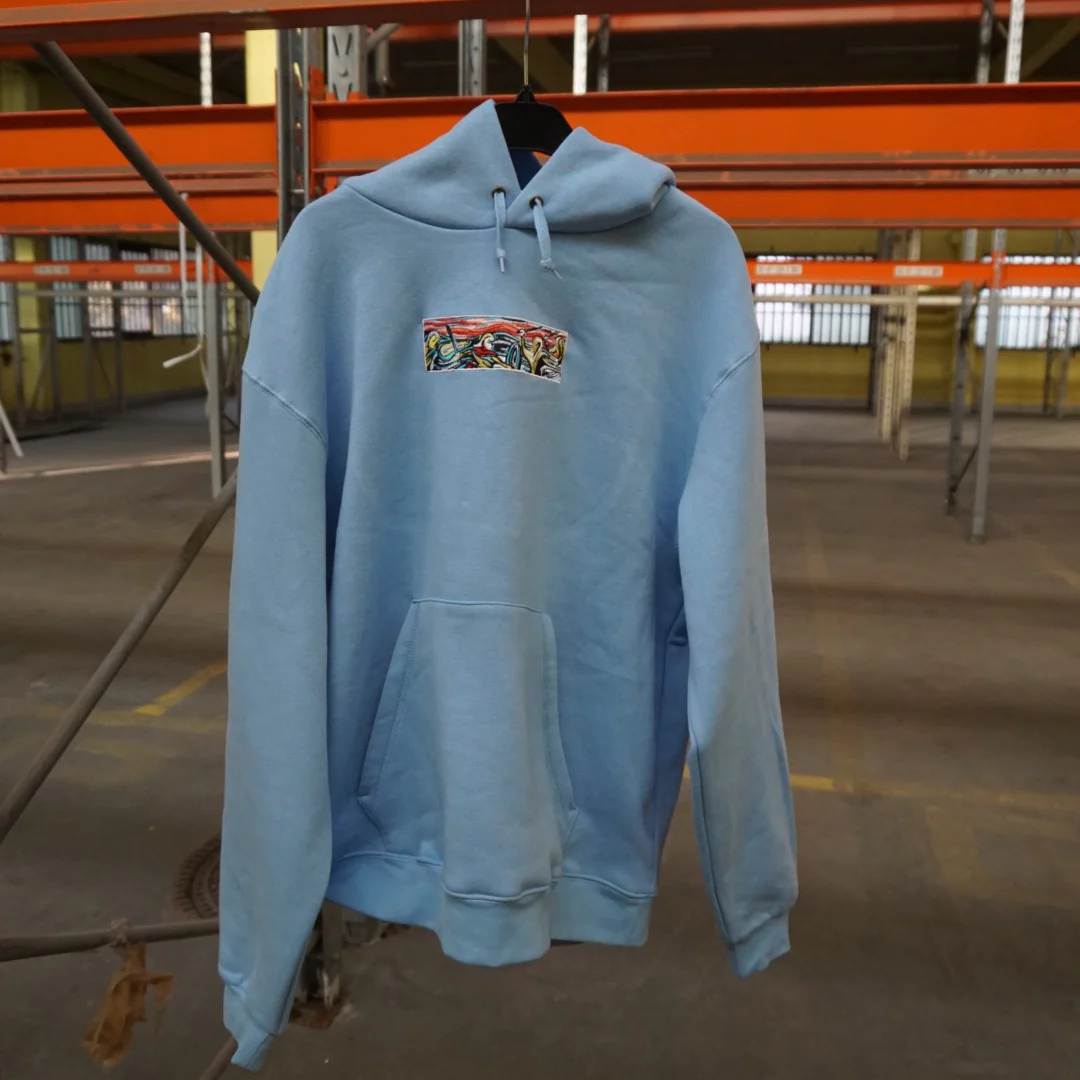 “Van Gogh” Hoodie Baby Blue