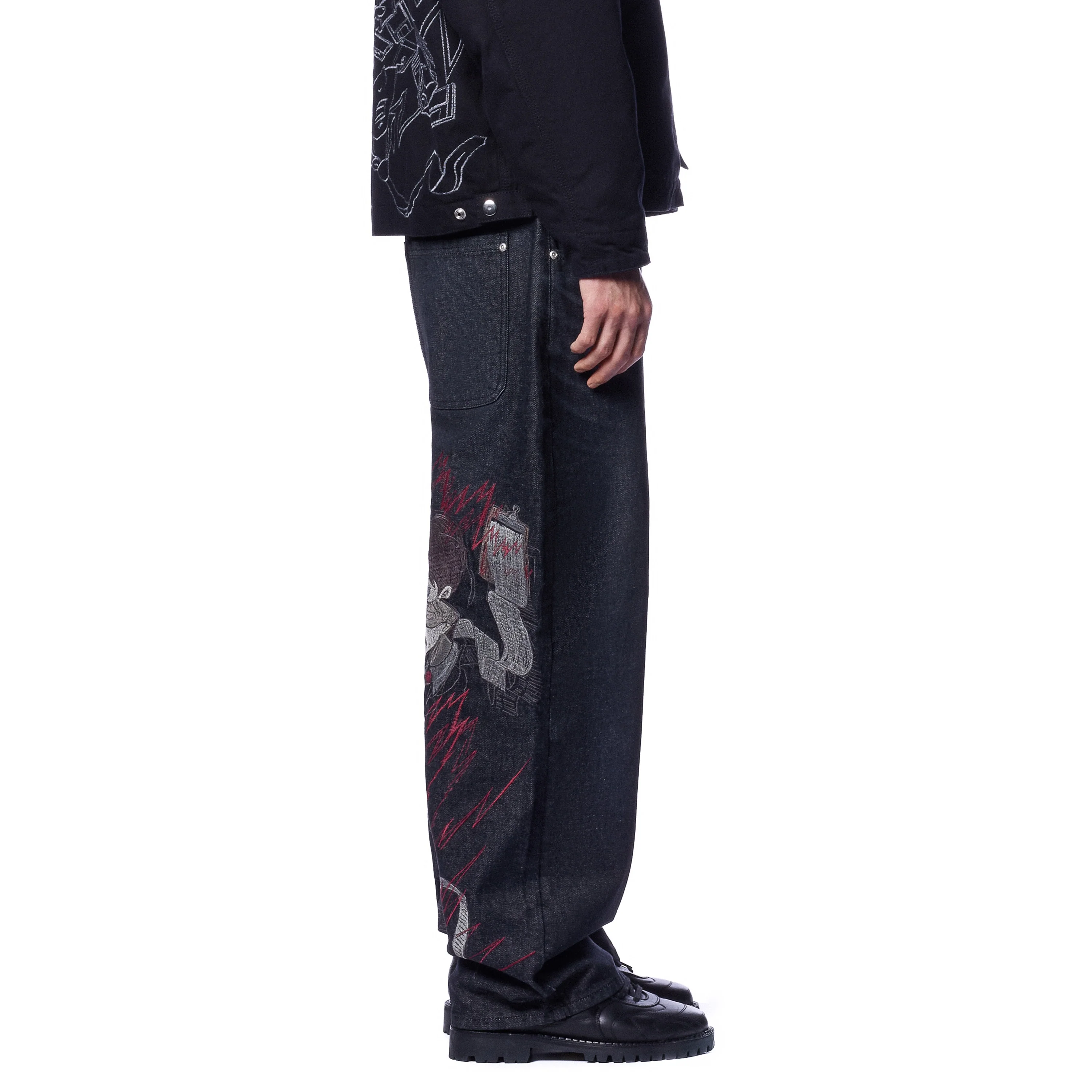 "wall street" black raw Denim - Image 11