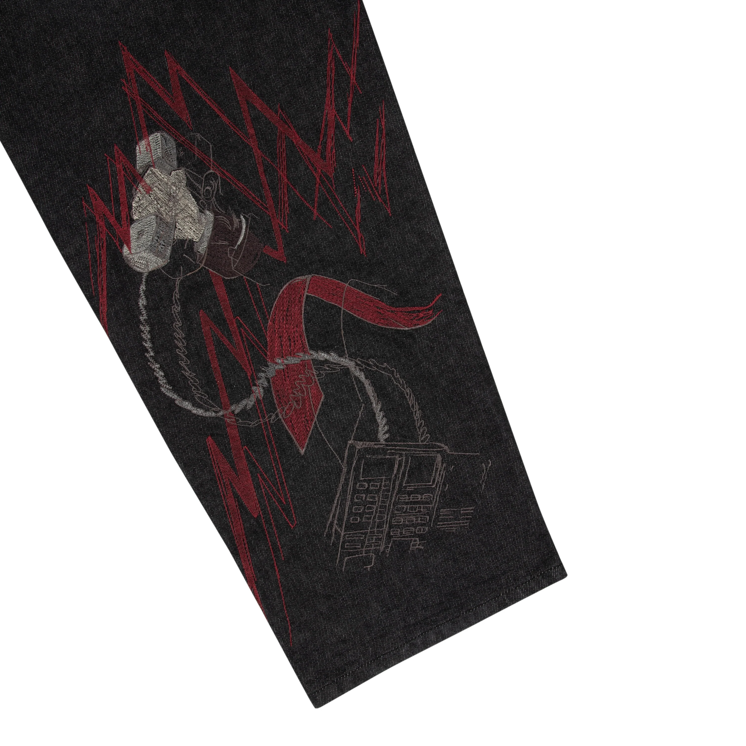 "wall street" black raw Denim - Image 5