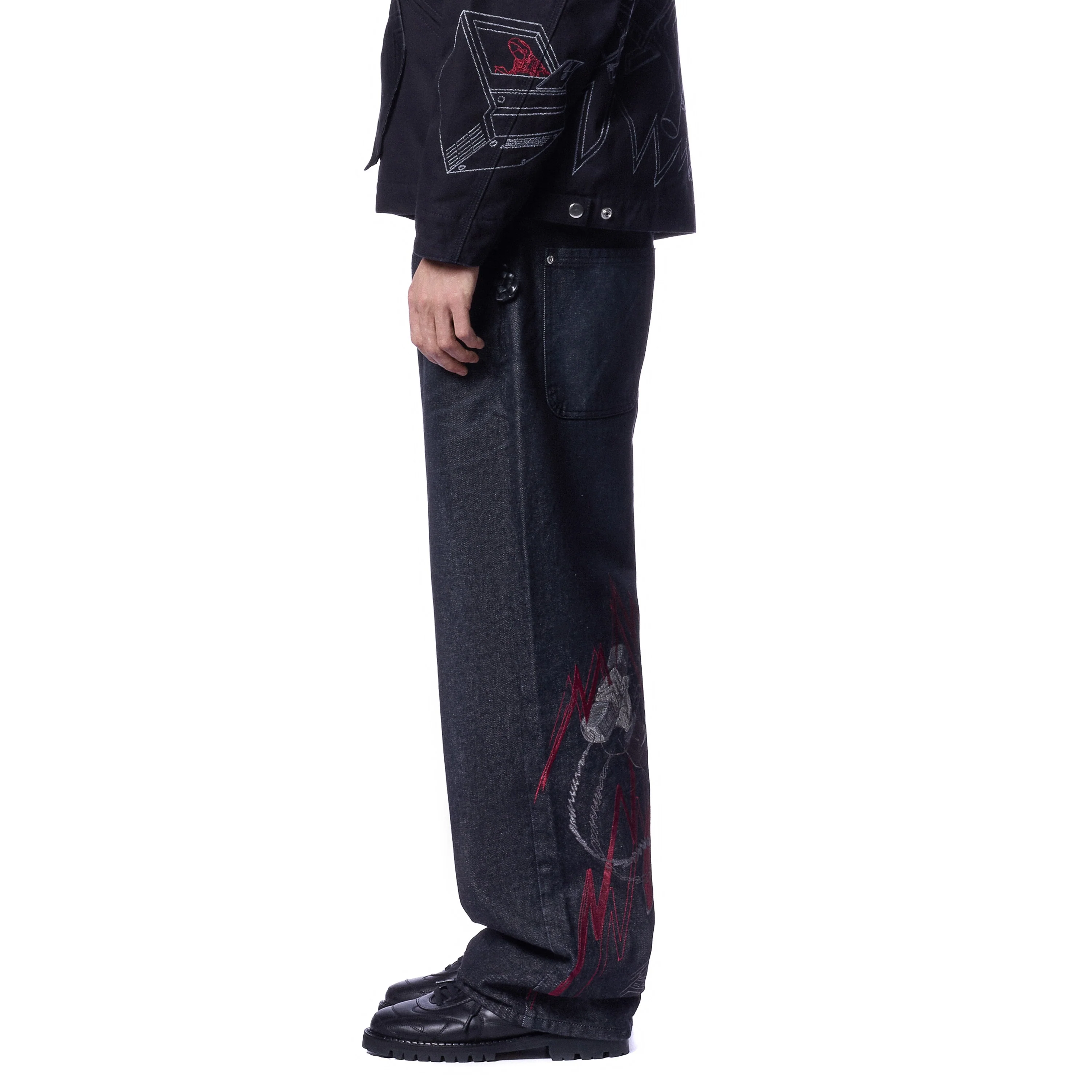 "wall street" black raw Denim - Image 9