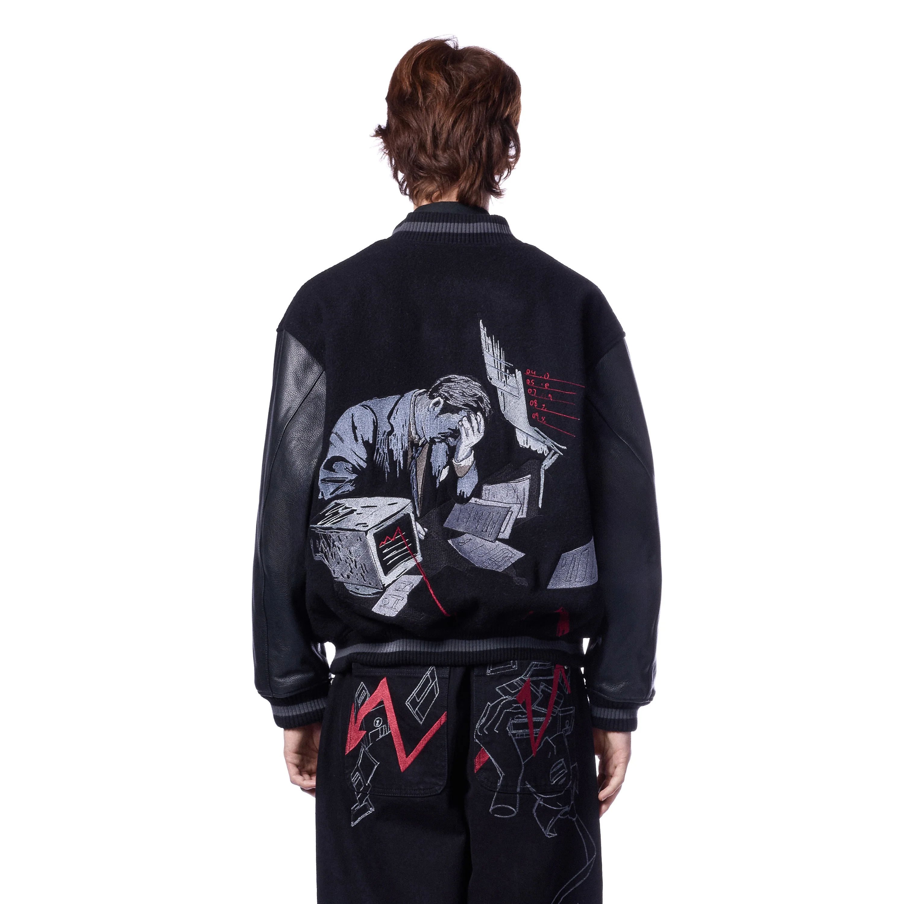 "wall street" varsity Jacket - Image 11