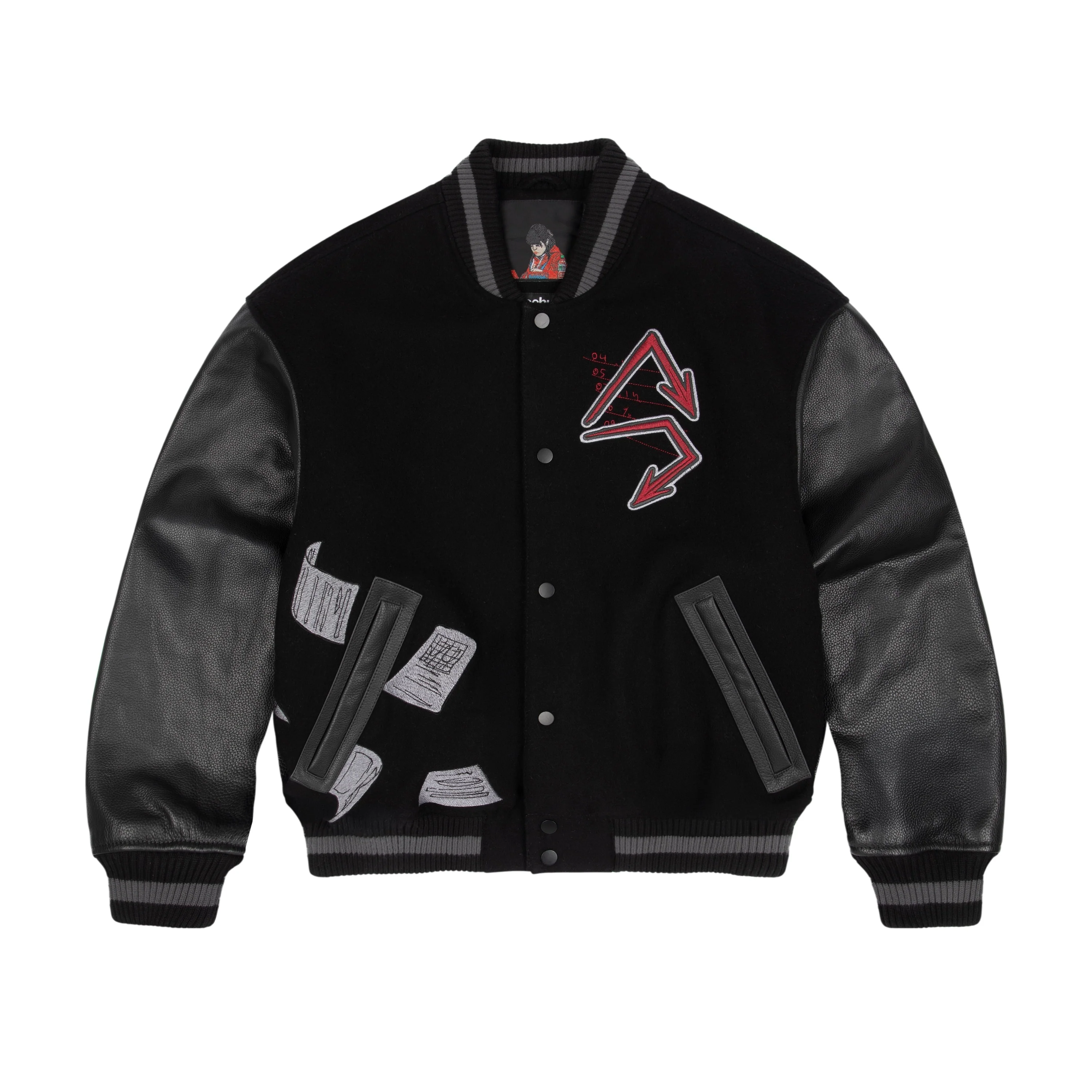 "wall street" varsity Jacket - Image 2