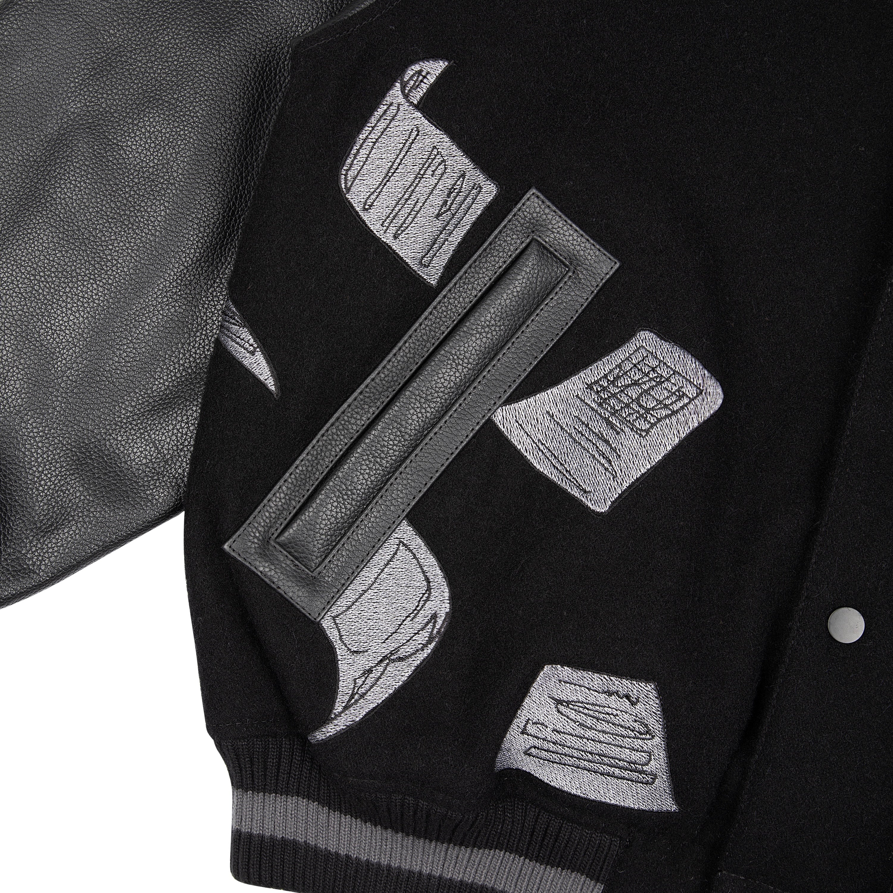 "wall street" varsity Jacket - Image 6