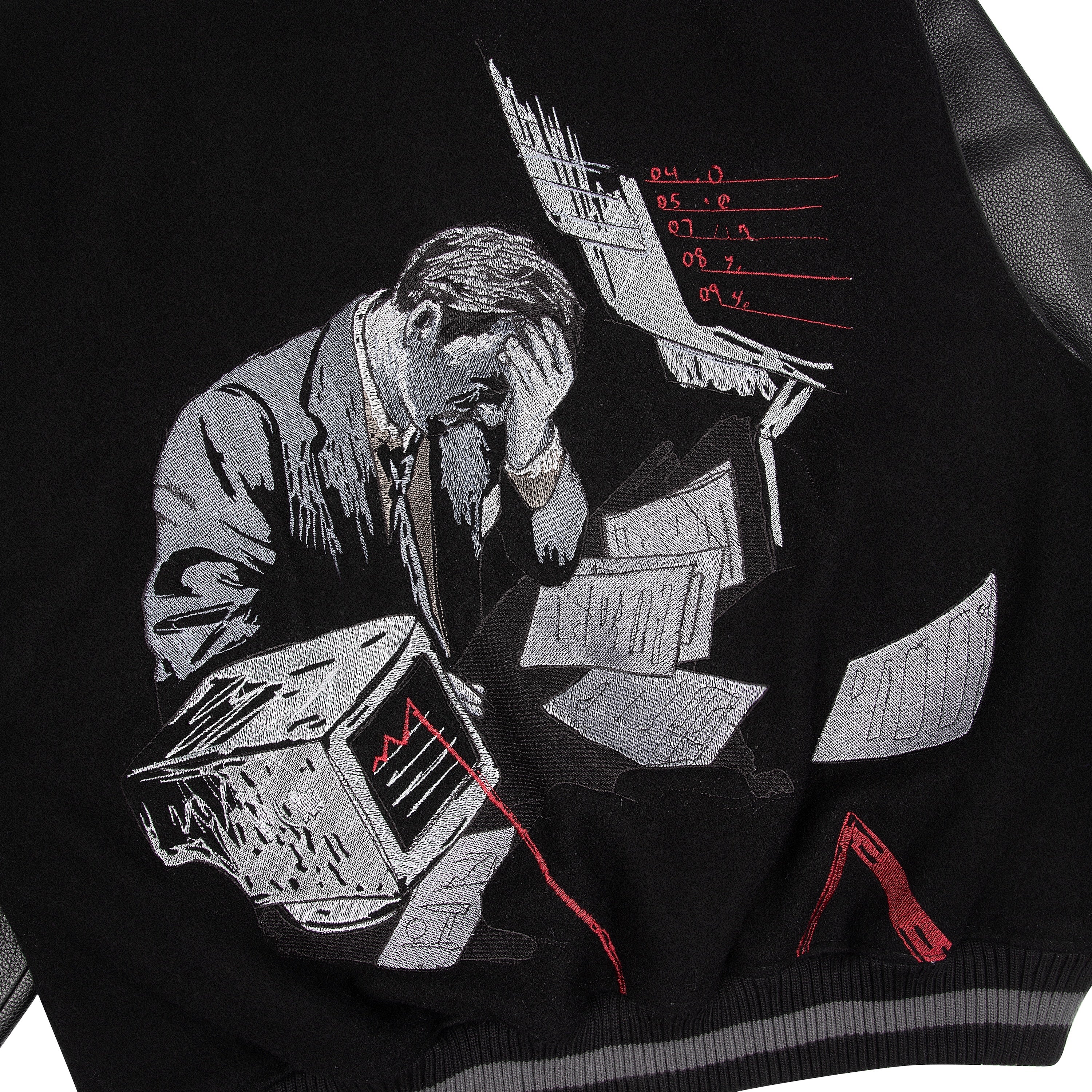 "wall street" varsity Jacket - Image 7